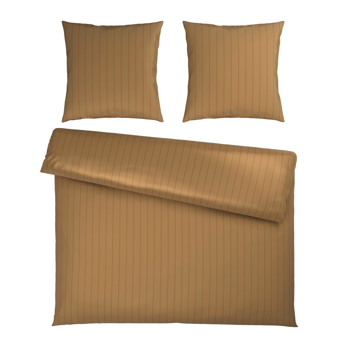 Bettwäsche Dobby Streif XXL Goldfarben ca. 200x200cm - Goldfarben, Textil (200/200cm) - Mömax