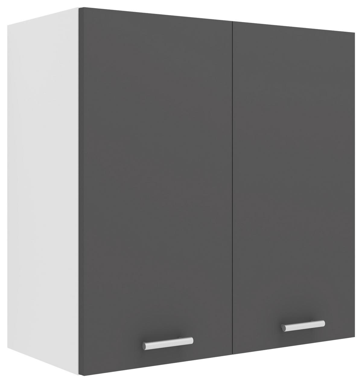 Kuhinjska Zgornja Omarica Esilo, Siva, Bela - bela/barve aluminija, Konvencionalno, kovina/leseni material (60/60/31cm) - MID.YOU