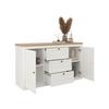 SIDEBOARD KORSIKA -EXKLUSIV- - vit/svart, Romantik / Lanthus, metall/trämaterial (150/85/43cm) - Mömax