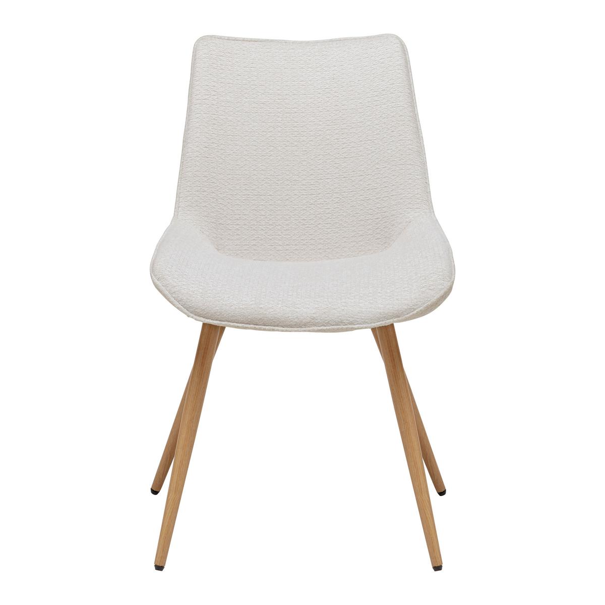 Stuhl Lou Beige/Eichefarben - Eichefarben/Beige, MODERN, Holz/Textil (52/84/60cm) - Mömax