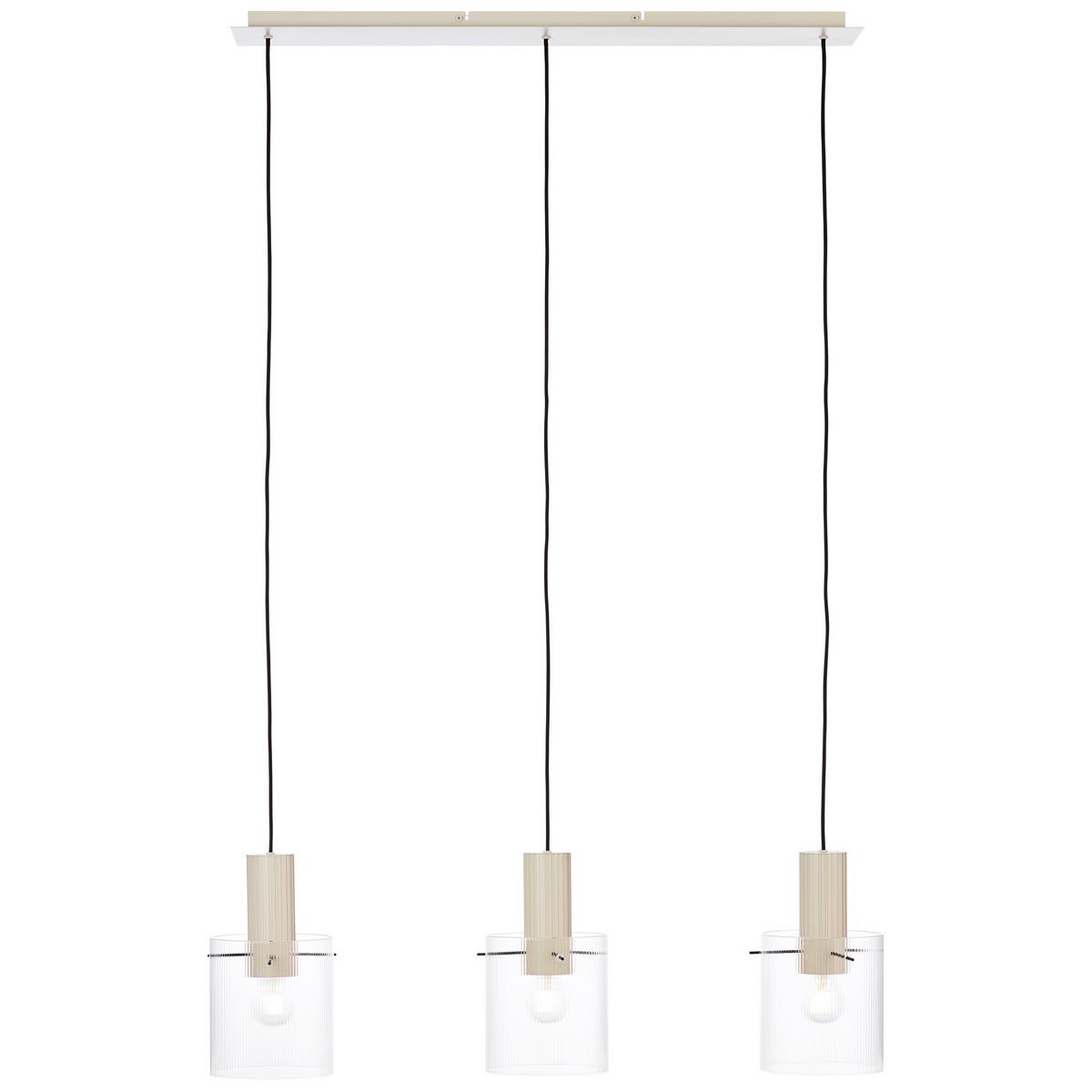 LAMPA WISZĄCA 70140A09 GÖTEBORG - beżowy/przezroczysty, Basics, metal/szkło (98/18/150cm) - Dieter Knoll