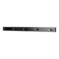 Hakenleiste Padova Schwarz/Chromfarben - Chromfarben/Schwarz, Basics, Holz/Metall (70/5/2cm) - MID.YOU