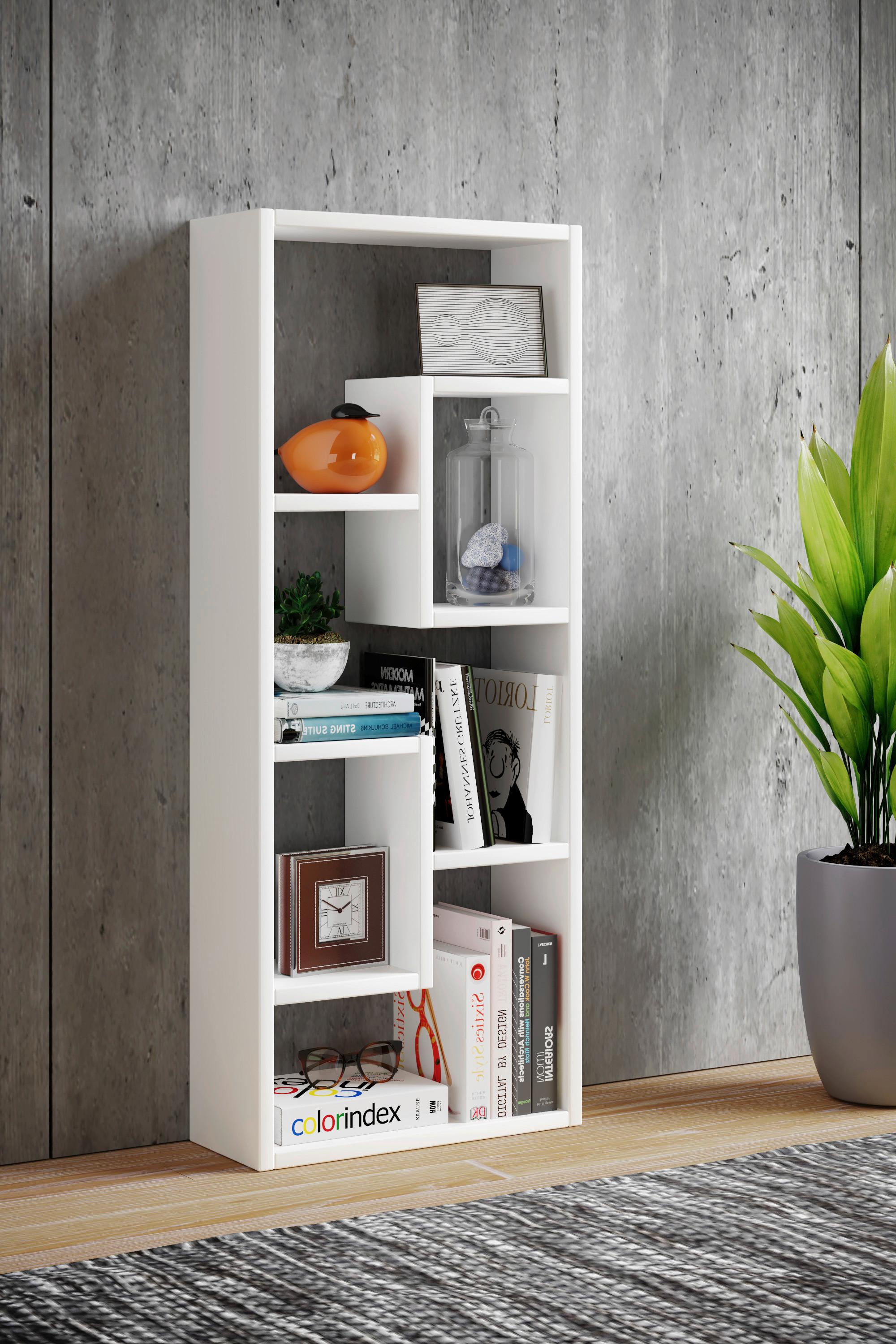 Regal Vilo, Bela - bela, Moderno, leseni material (36/92/15cm) - MID.YOU