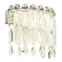 LED-Wandleuchte Klunka Klar/Chromfarben max. 12 Watt - Klar/Chromfarben, Konventionell, Glas/Metall (28/17/24,5cm) - Globo