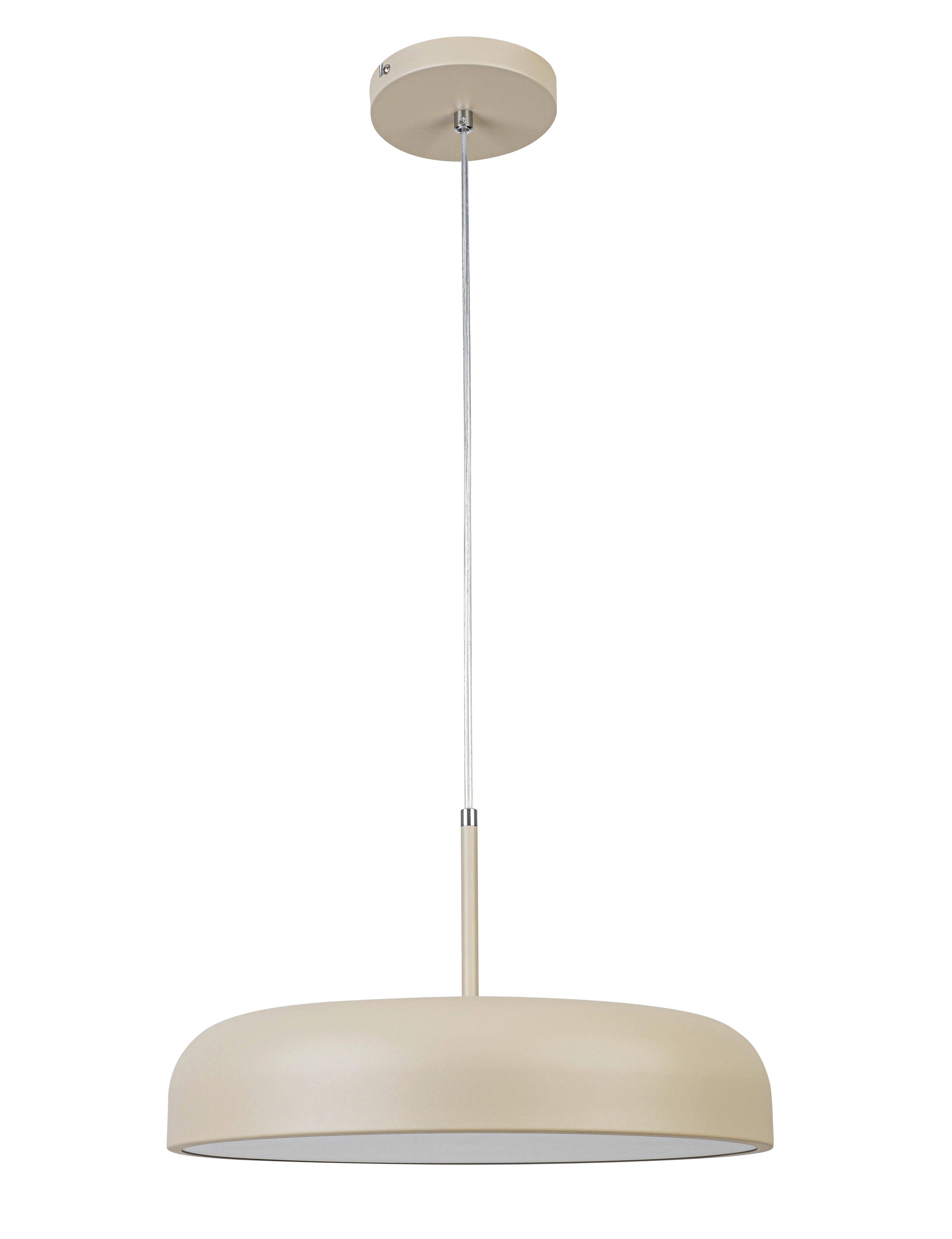 LED-HÄNGLAMPA MIKE - vit/sandfärgad, Modern, metall/plast (40/40/130cm) - Mömax