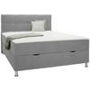 Boxbett Oviedo in Grau ca. 160x200cm - Grau, KONVENTIONELL, Textil/Metall (160/200cm) - Mömax