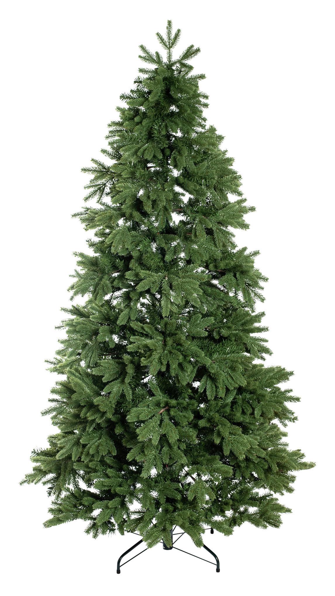 Weihnachtsbaum Roswell Grün H: ca. 210cm - Grün, Basics, Kunststoff (122/210cm)