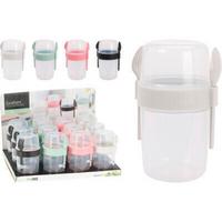 Hordozható Salátáspohár Salat-To-Go - fekete/rózsaszín, műanyag (8,5/18cm)