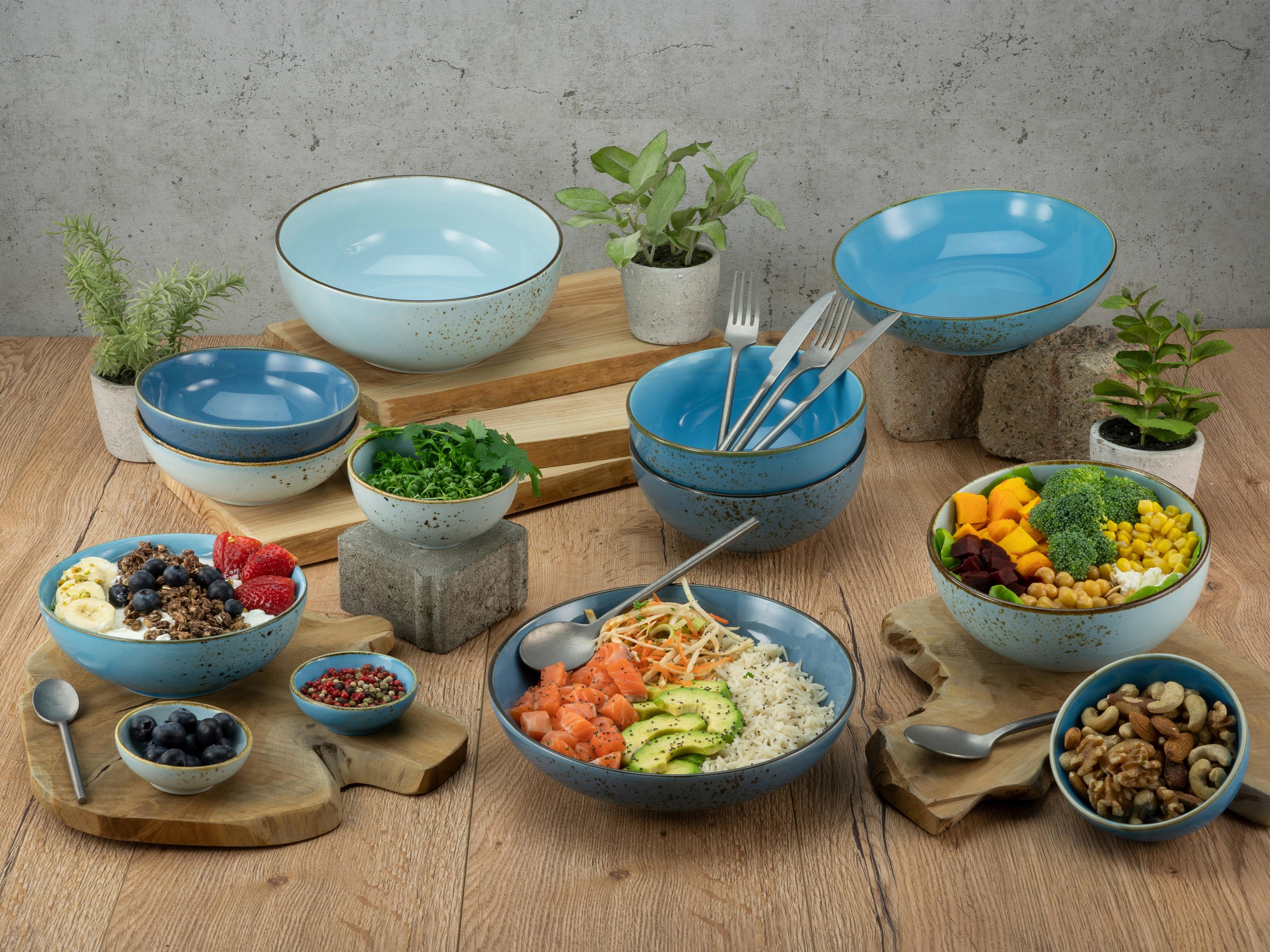 Set Posod Aqua, 4-Delni - večbarvno, Konvencionalno, keramika (17,5cm) - Creatable