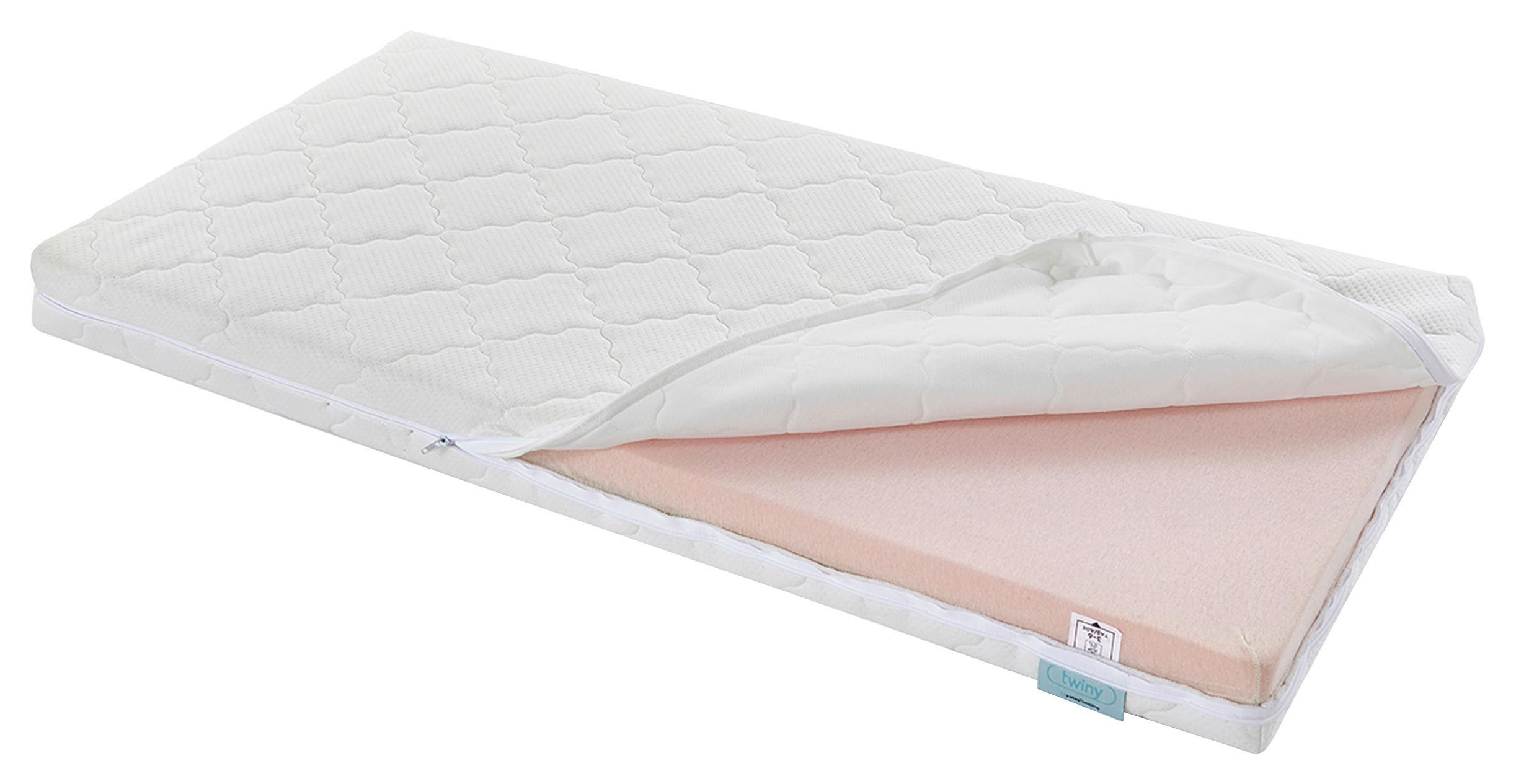 Babymatratze Twiny ca. 60x120 cm Weiß - Weiß, Basics, Textil (60/120cm) - Yatas