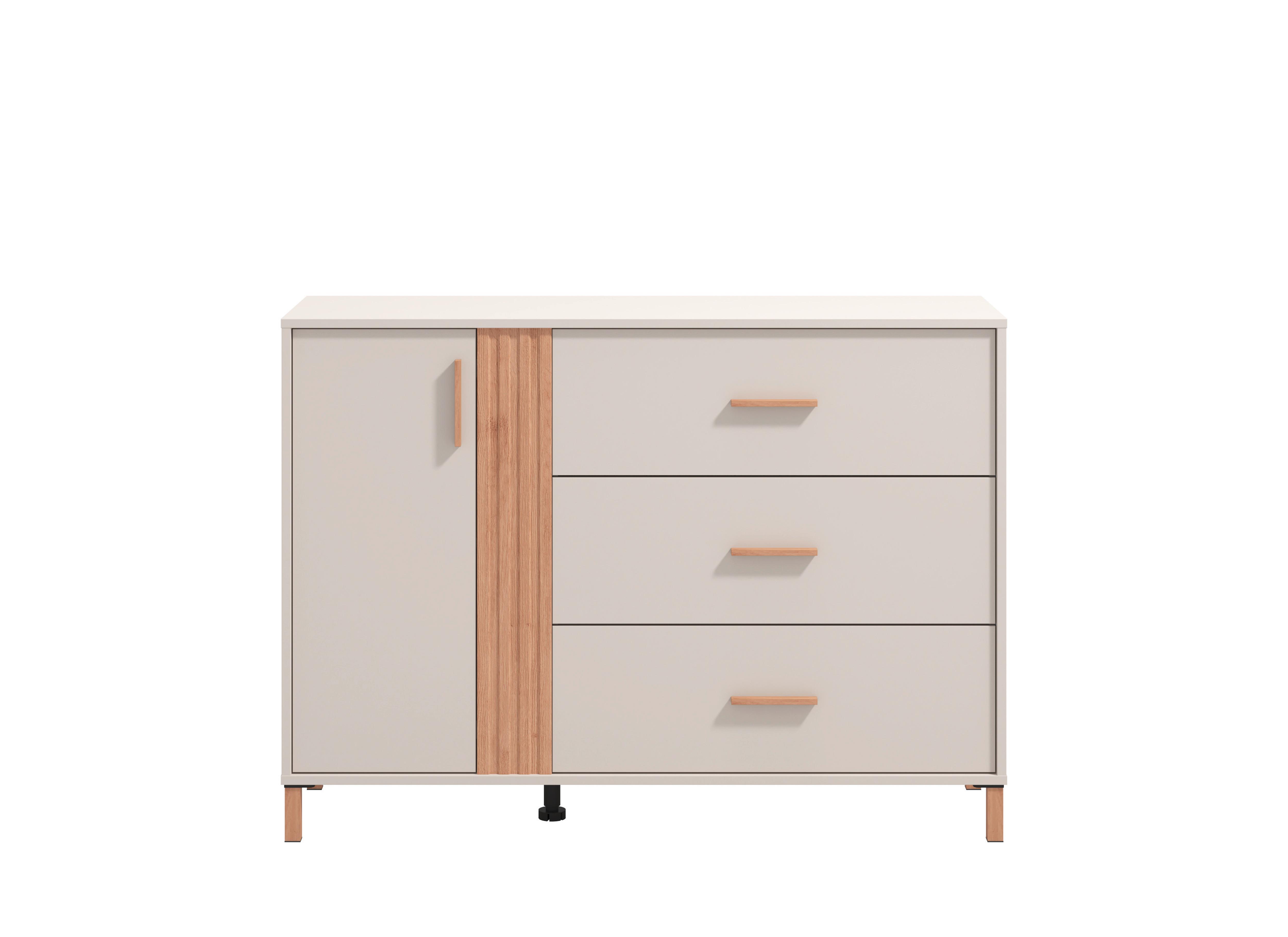 Komód Belfort - kasmír, Modern, faalapú anyag (125/90/40cm)