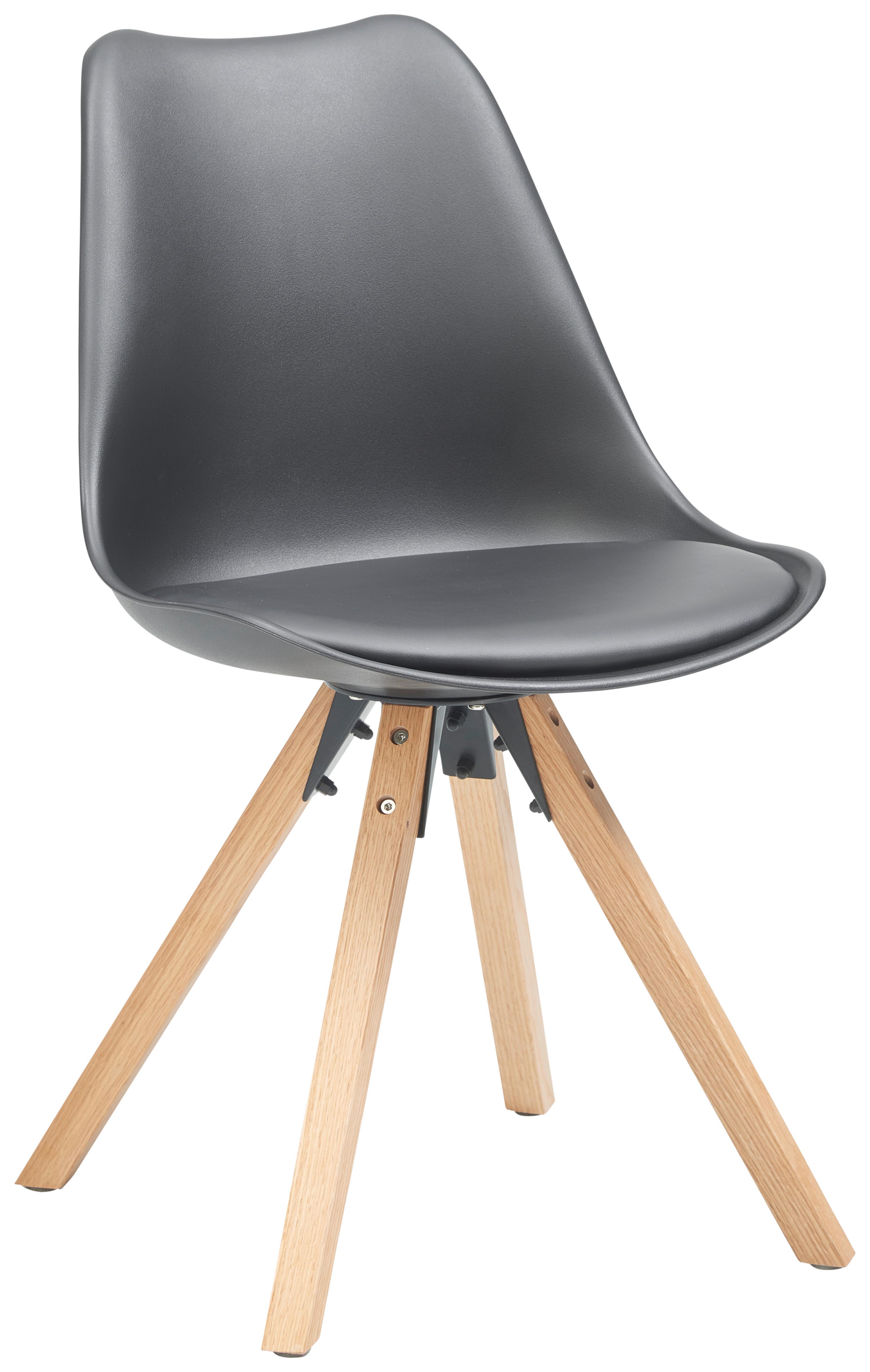 KRZESŁO VILNIUS - kolor naturalny/czarny, Lifestyle, tworzywo sztuczne/drewno (48,5/84/55cm) - MID.YOU