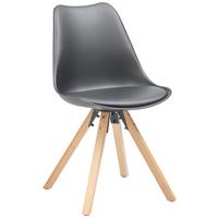 KRZESŁO VILNIUS - kolor naturalny/czarny, Lifestyle, tworzywo sztuczne/drewno (48,5/84/55cm) - MID.YOU