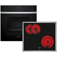 Herdset EQ211KB11 - Edelstahlfarben/Schwarz, MODERN, Metall (60cm) - Siemens