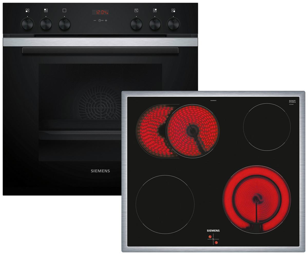 Herdset EQ211KB11 - Edelstahlfarben/Schwarz, MODERN, Metall (60cm) - Siemens
