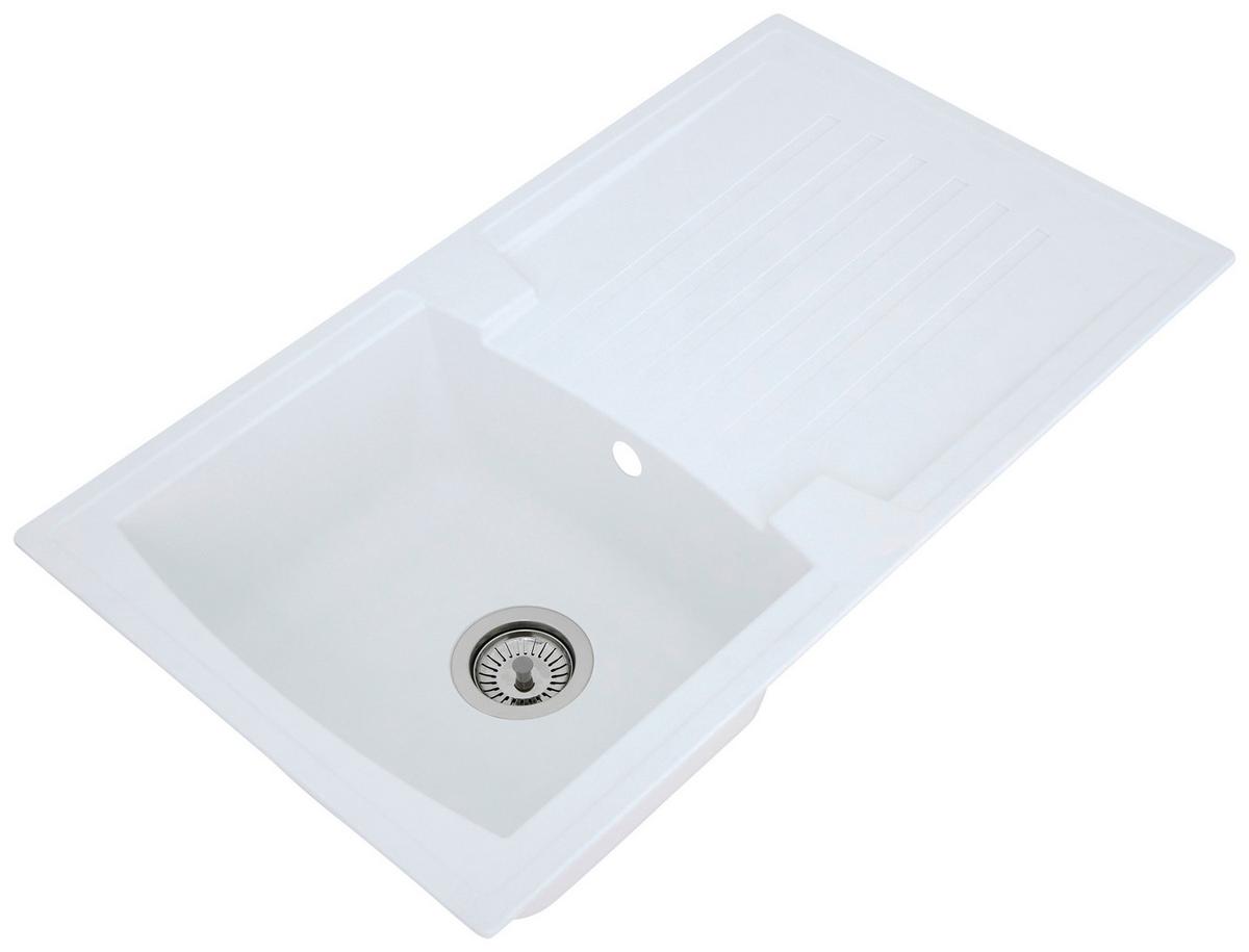 Pomivalno Korito Respekta Boston, 86x50cm - bela, Trend, kamen/umetna masa (86/20/50cm) - Respekta