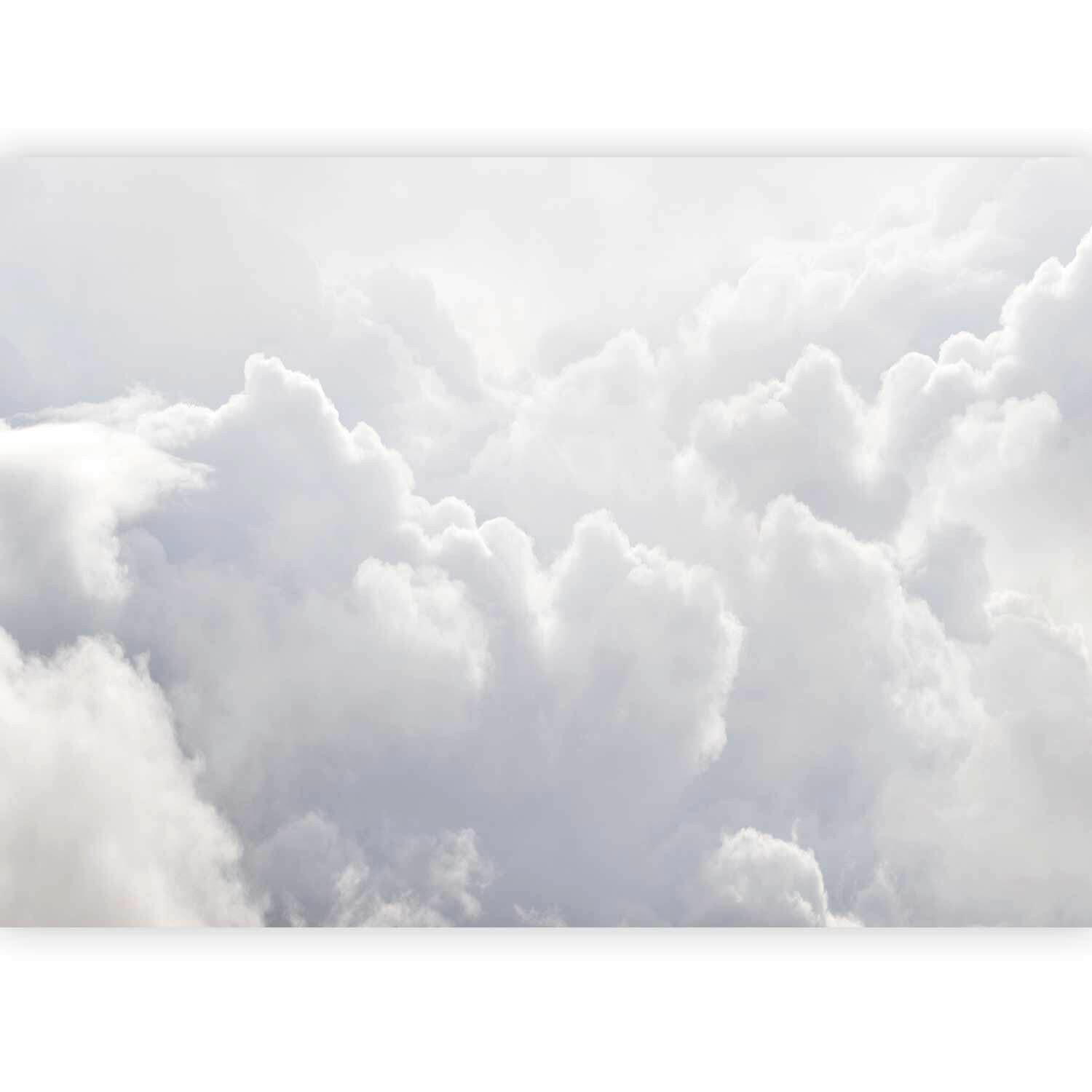 Fototapeta Clouds Lightness, 250x175cm - bela/svetlo siva, Trendi, tekstil (250/175cm) - artgeist