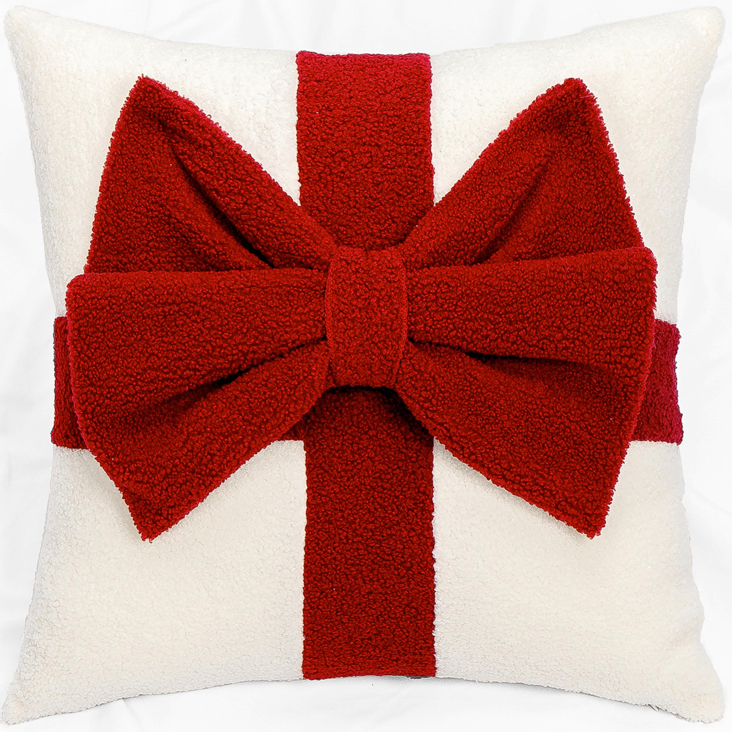 Díszpárna Merry 45/45 - piros/fehér, textil (45/45cm) - Mömax