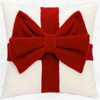 Díszpárna Merry 45/45 - piros/fehér, textil (45/45cm) - Mömax