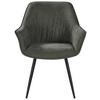 STOL MED ARMSTÖD NOVA - grön/svart, Modern, metall/textil (64/85/62cm) - Mömax
