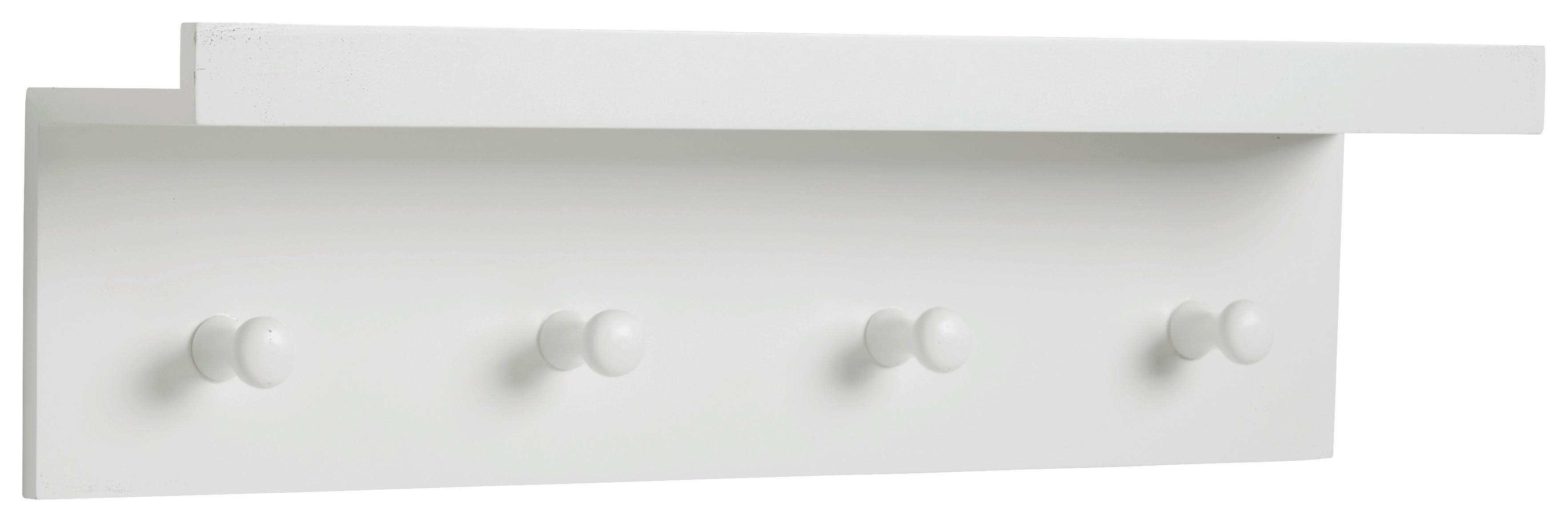 Wandgarderobe in Weiss - Weiss, Modern, Holzwerkstoff (40/12/10cm) - Mömax