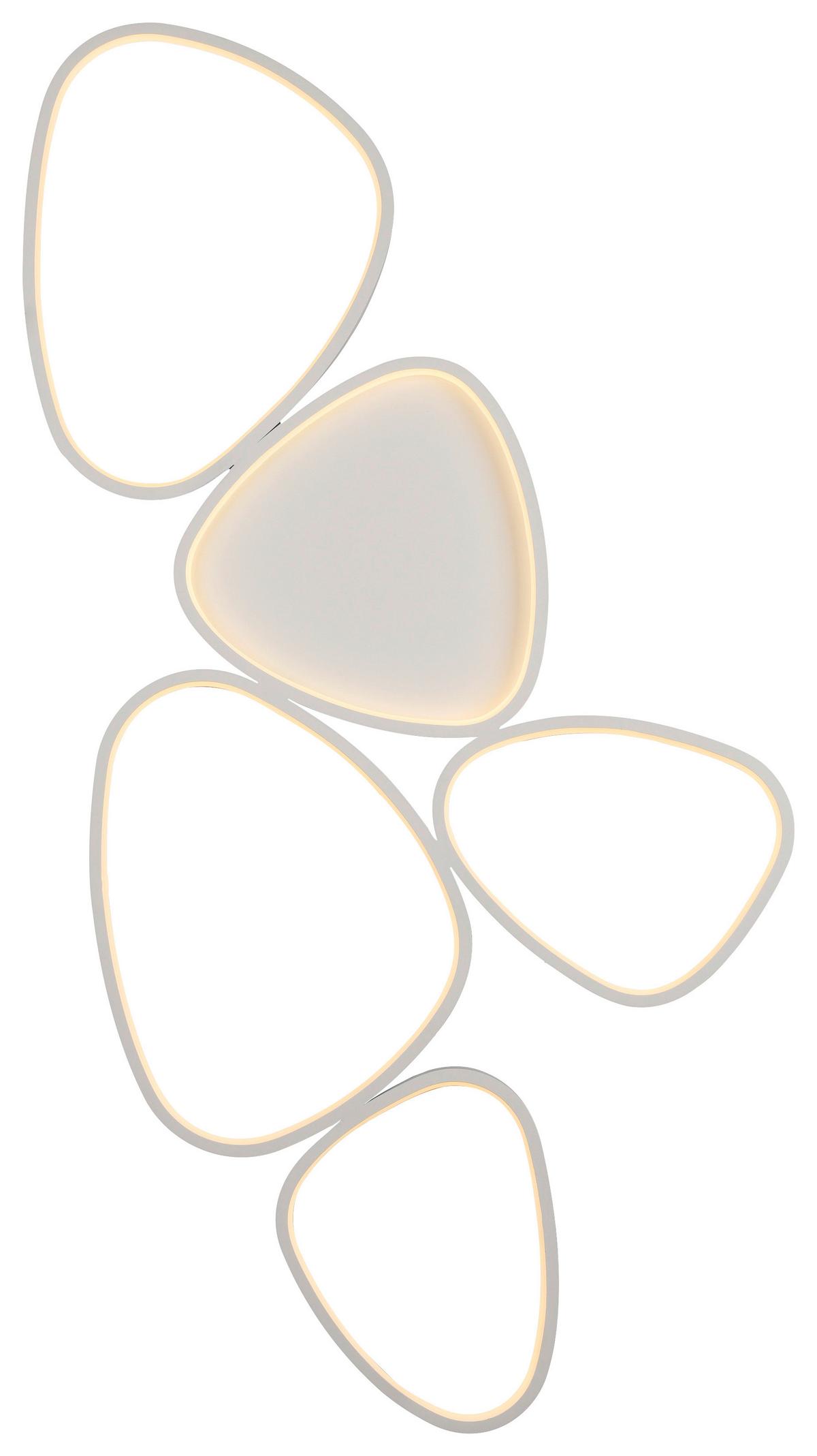 LAMPA SUFITOWA LED 14045-16 PEBBLES - biały, Design, tworzywo sztuczne/metal (116,5/56,5/6,5cm)
