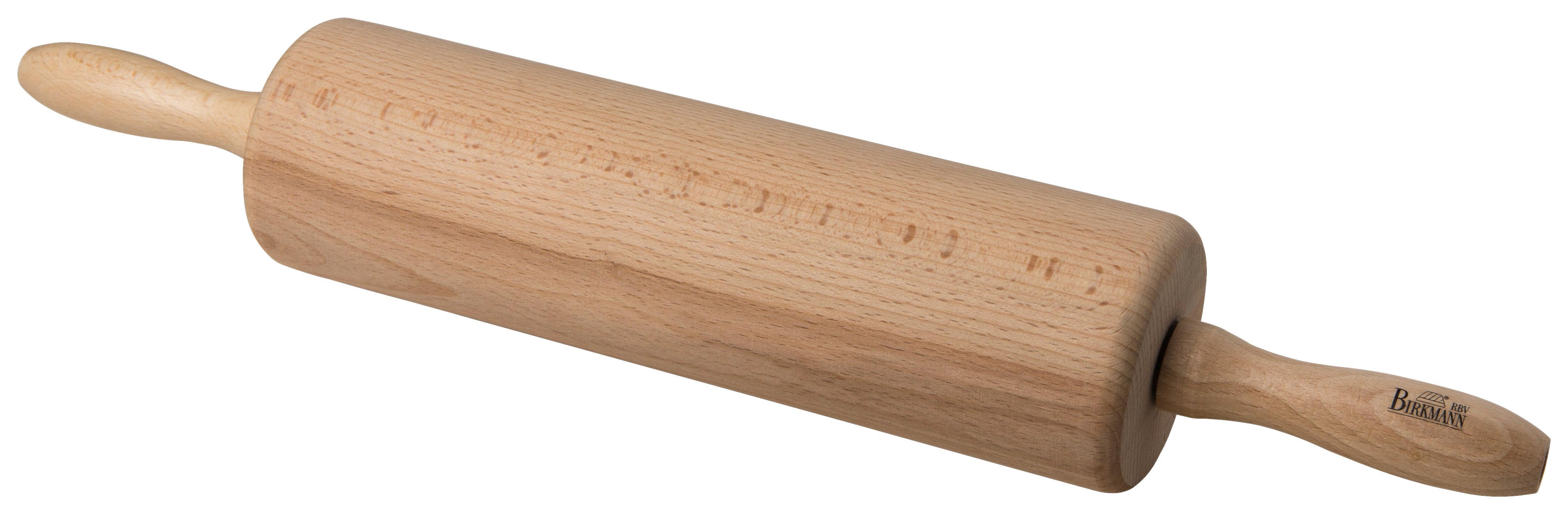 WAŁEK DO CIASTA 340527 - kolor bukowy, Basics, drewno (25/7/7cm) - Birkmann