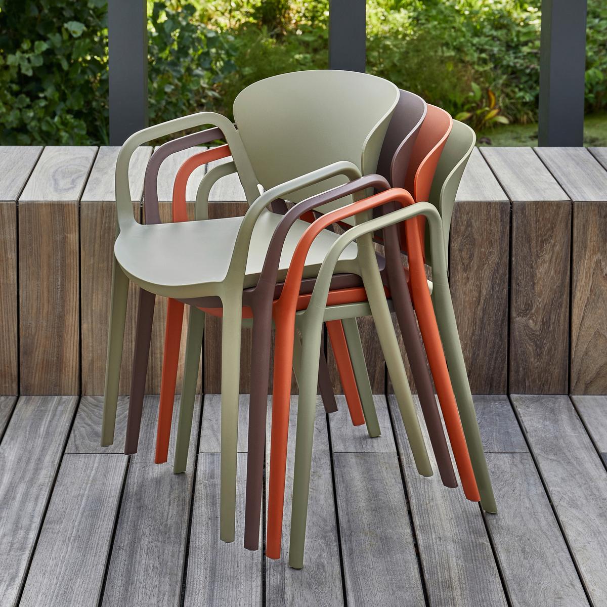 Gartenstuhl-Set Bent 2er-Set Braun - Braun, MODERN, Kunststoff (57/75/56cm) - Gardenson
