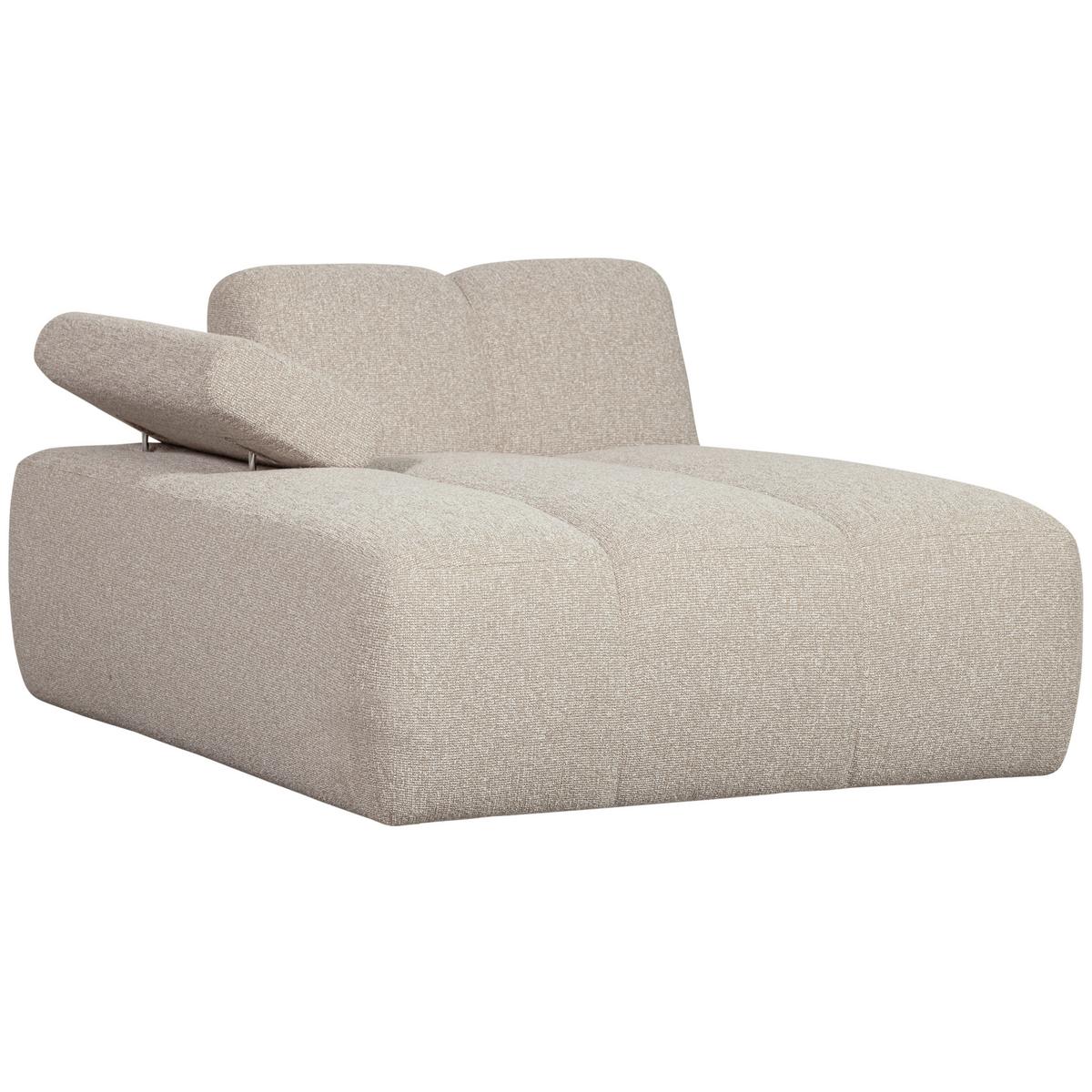 Sofaelement Mojo Beige B: 124cm - Beige/Schwarz, Design, Kunststoff/Textil (124/74/162cm) - Livetastic