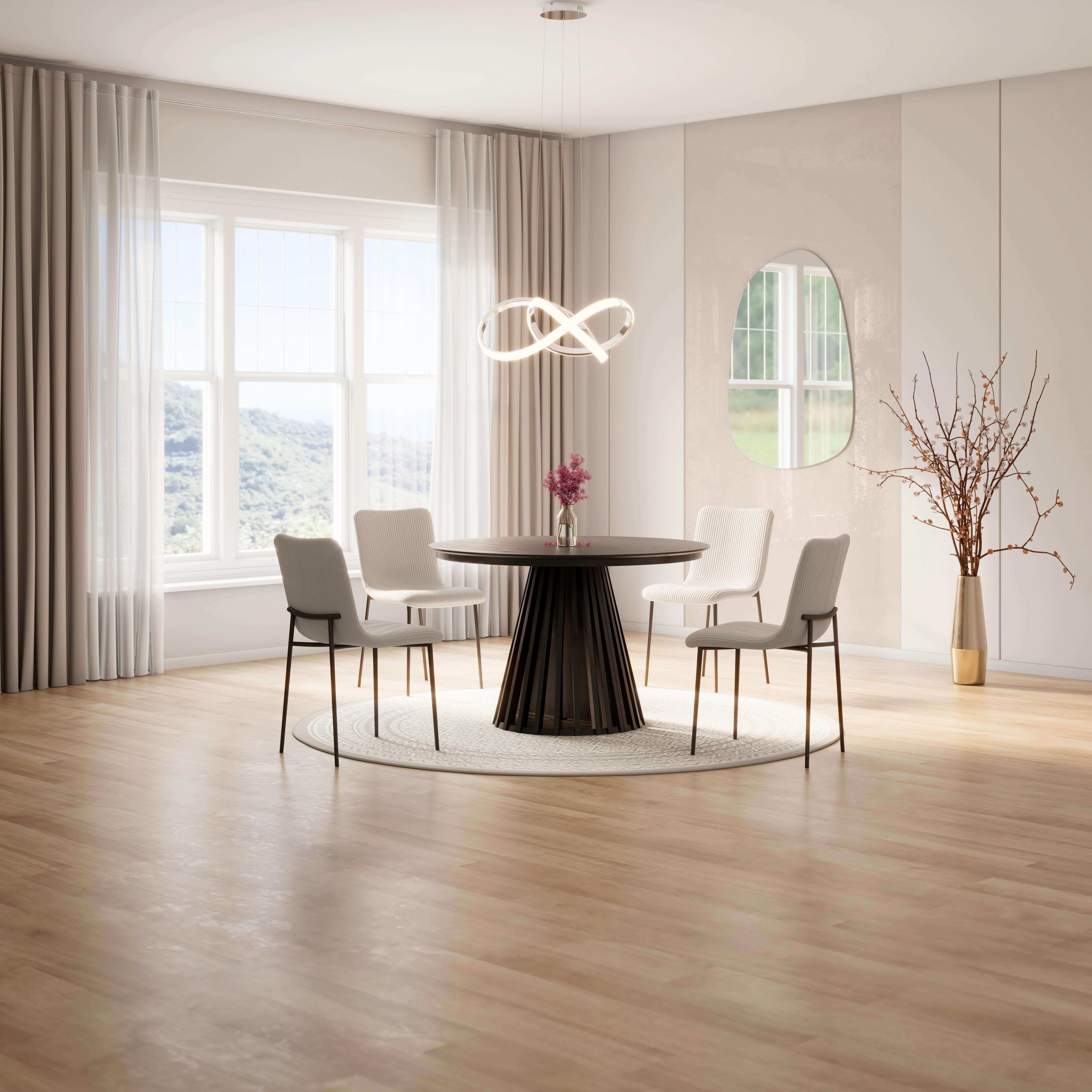 Stol Na Izvlačenje Ennio - crna, Moderno, drvni materijal/drvo (120-160/76/120cm) - Bessagi Home