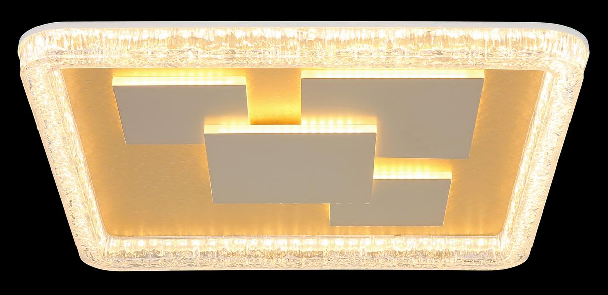 Led-deckenleuchte 48476-40 Loraine - Klar/Weiss, Design, Kunststoff/Metall (48,8/48,8/7cm) - Globo