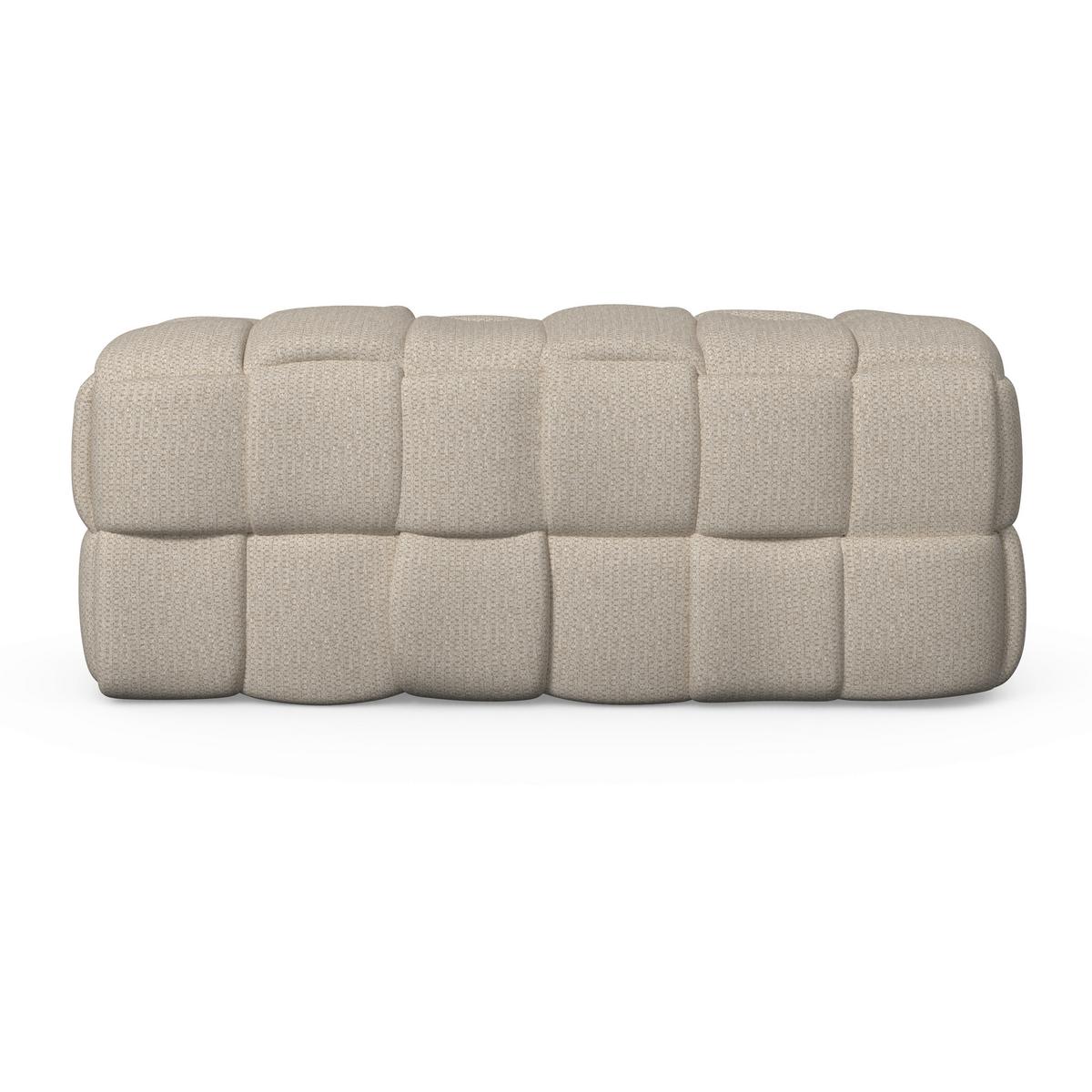 Bettbank Ella Bouclé Beige - Creme/Schwarz, MODERN, Holz/Kunststoff (110/45/45cm) - Bessagi Home