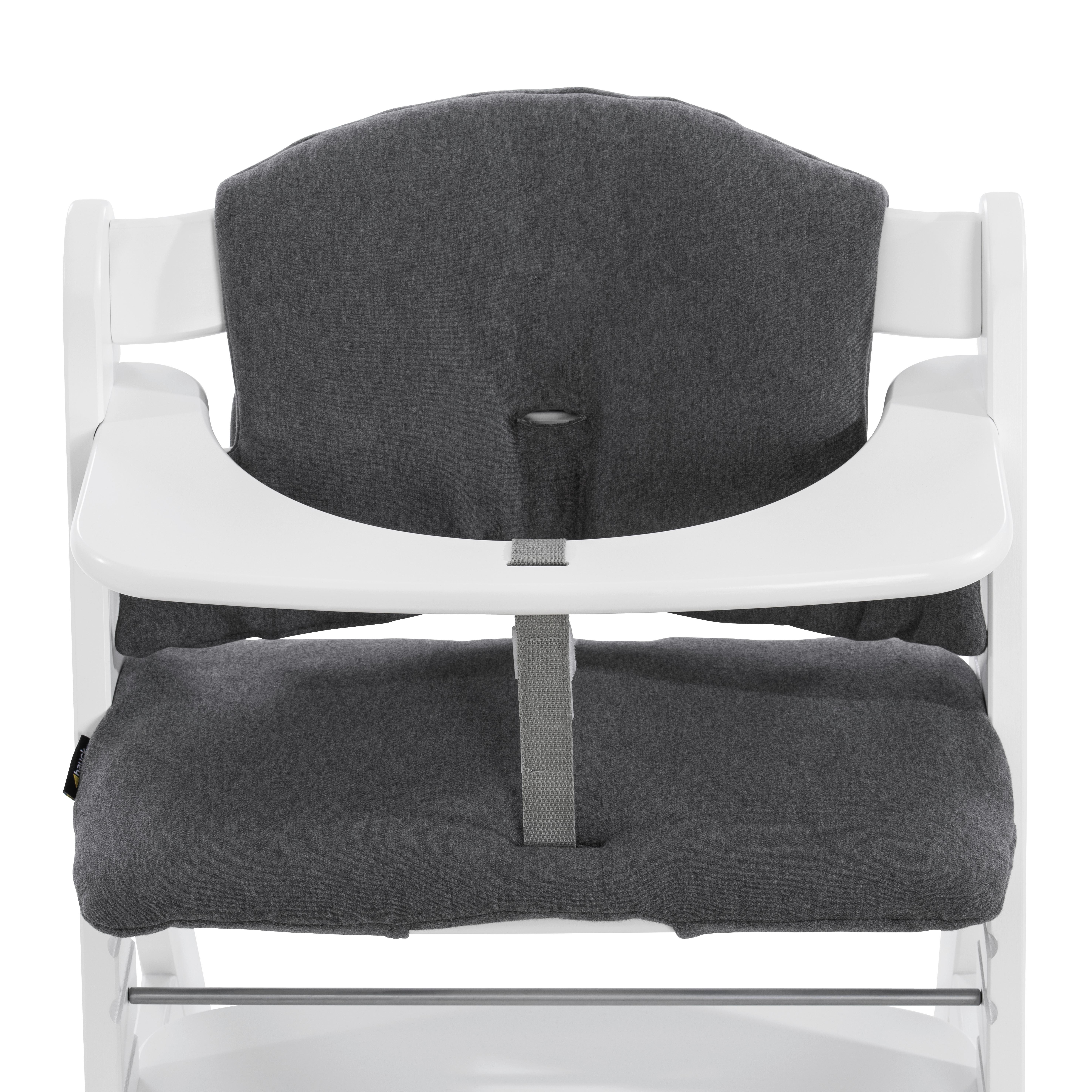 WKŁADKA DO WYSOKIEGO KRZESŁA 667033 - szary, Basics, tkanina (44/24cm) - Hauck