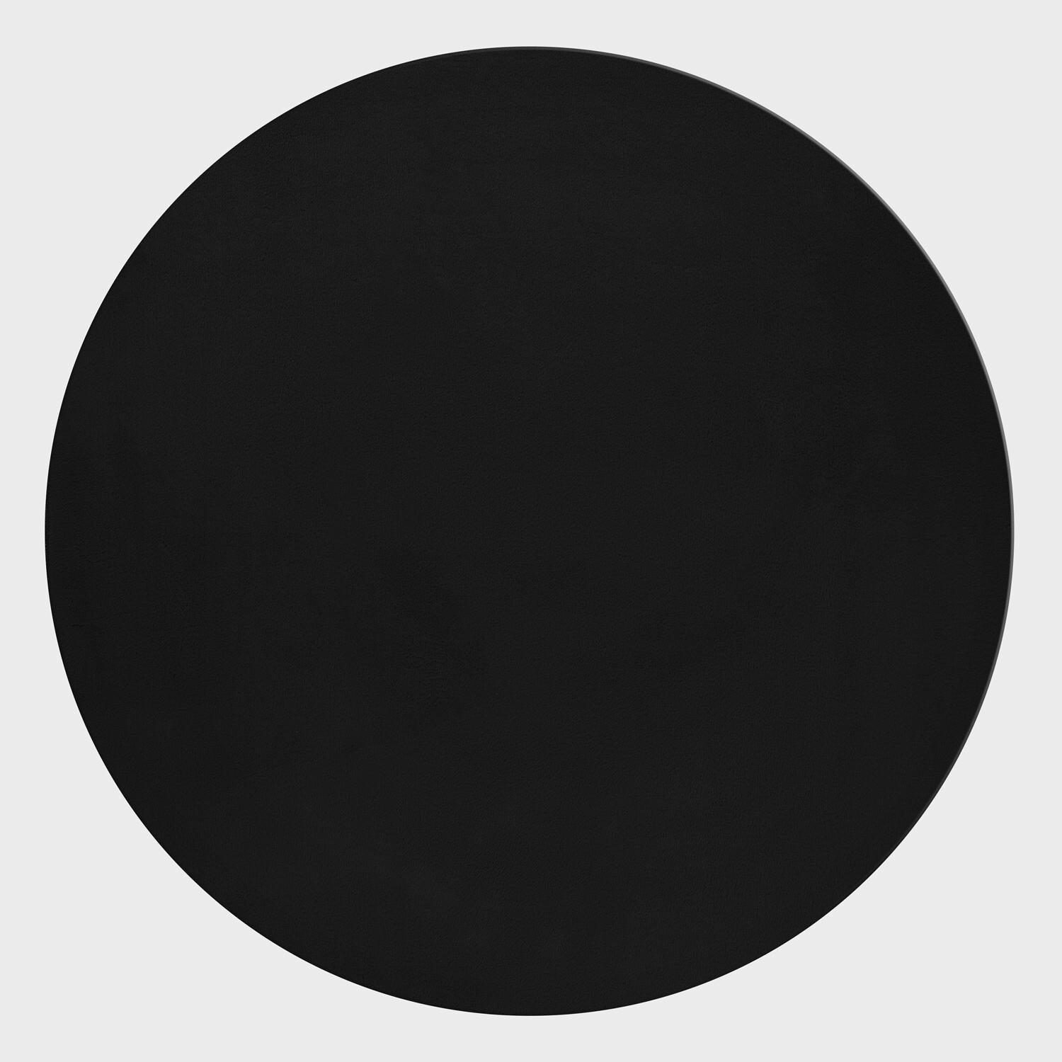Hochflorteppich Pouffy Schwarz ø ca. 200cm - Schwarz, Basics, Textil (200/200cm)