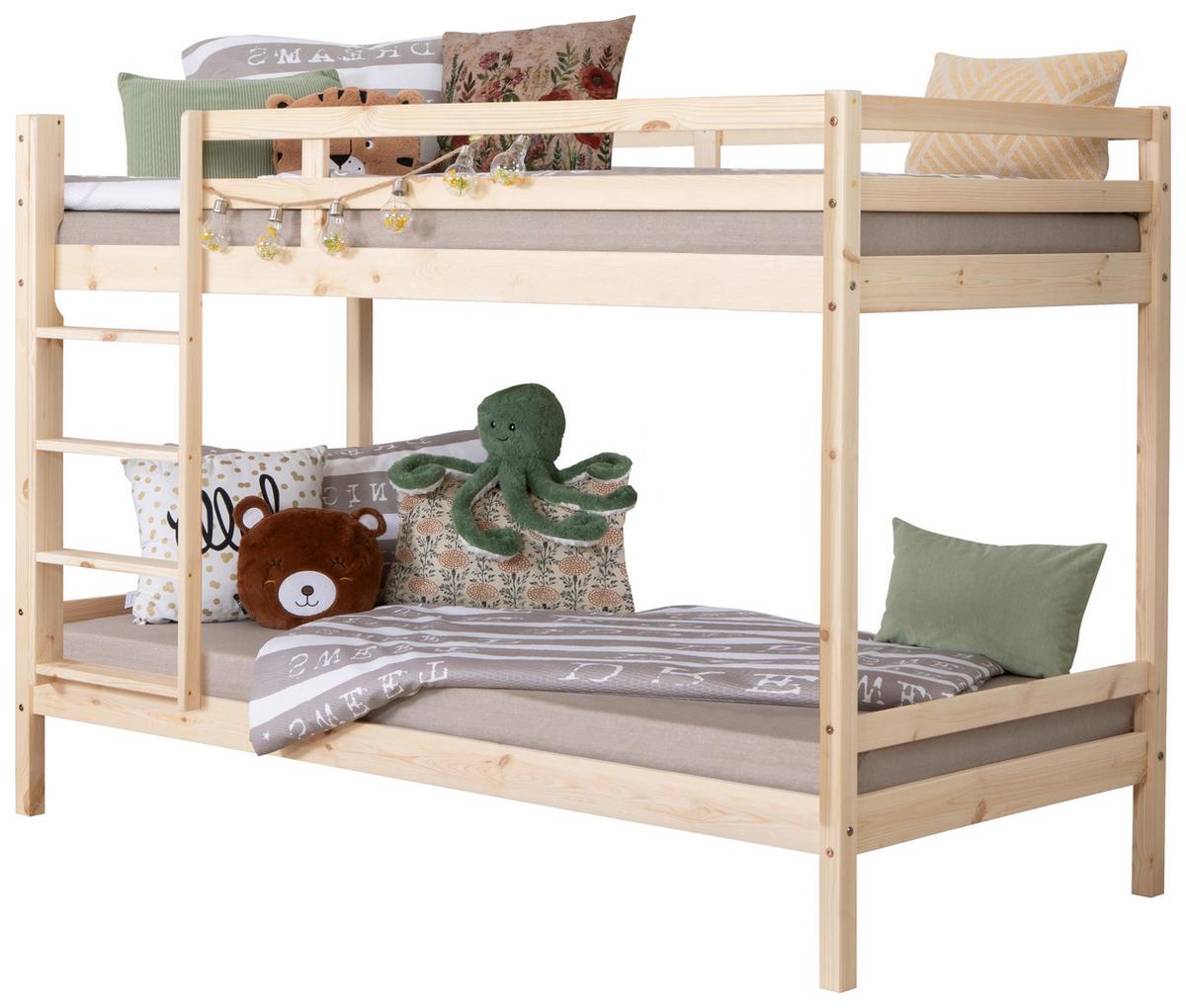 Etagenbett Rene ca. 90x200 cm Kiefer - Naturfarben, MODERN, Holz (90/200cm) - MID.YOU