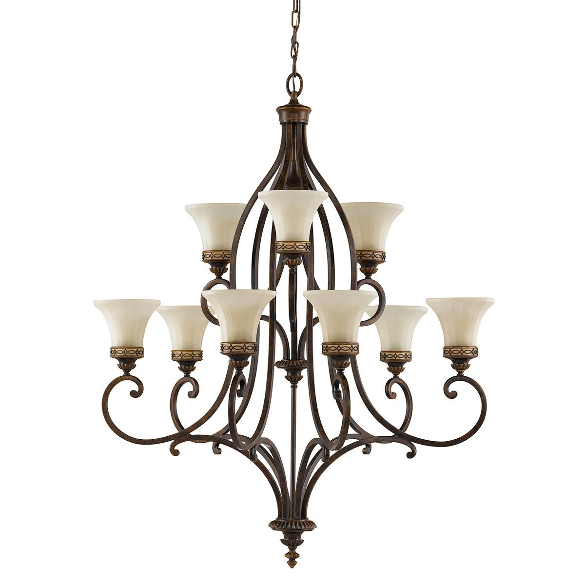 Luster Drawing - Room - smeđa, Konvencionalno, staklo/metal (94.6 /129cm) - Elstead Lighting