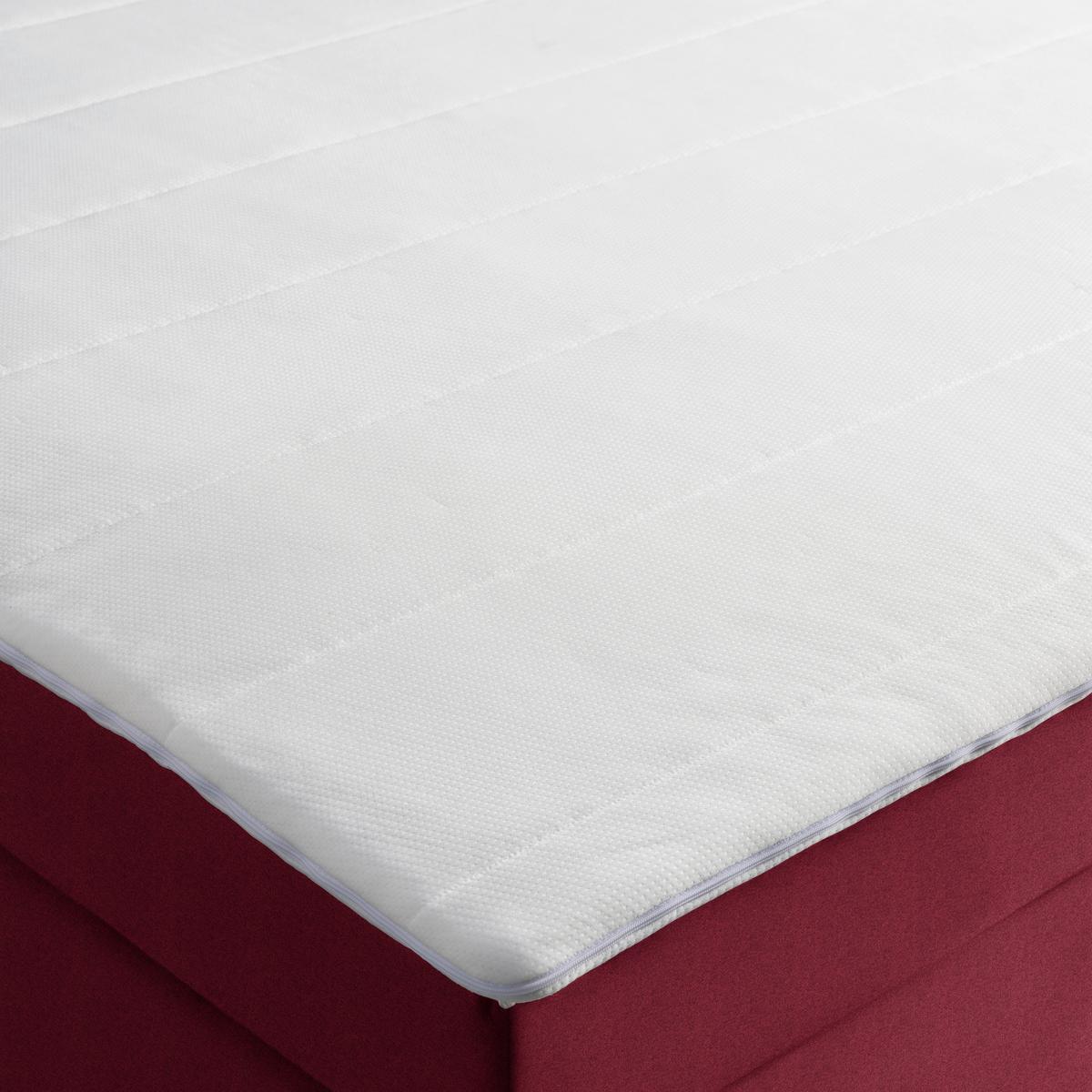 Boxspringbett Palermo in Weinrot ca. 180x200cm - Chromfarben/Weinrot, Konventionell, Kunststoff/Textil (180/200cm) - Mömax