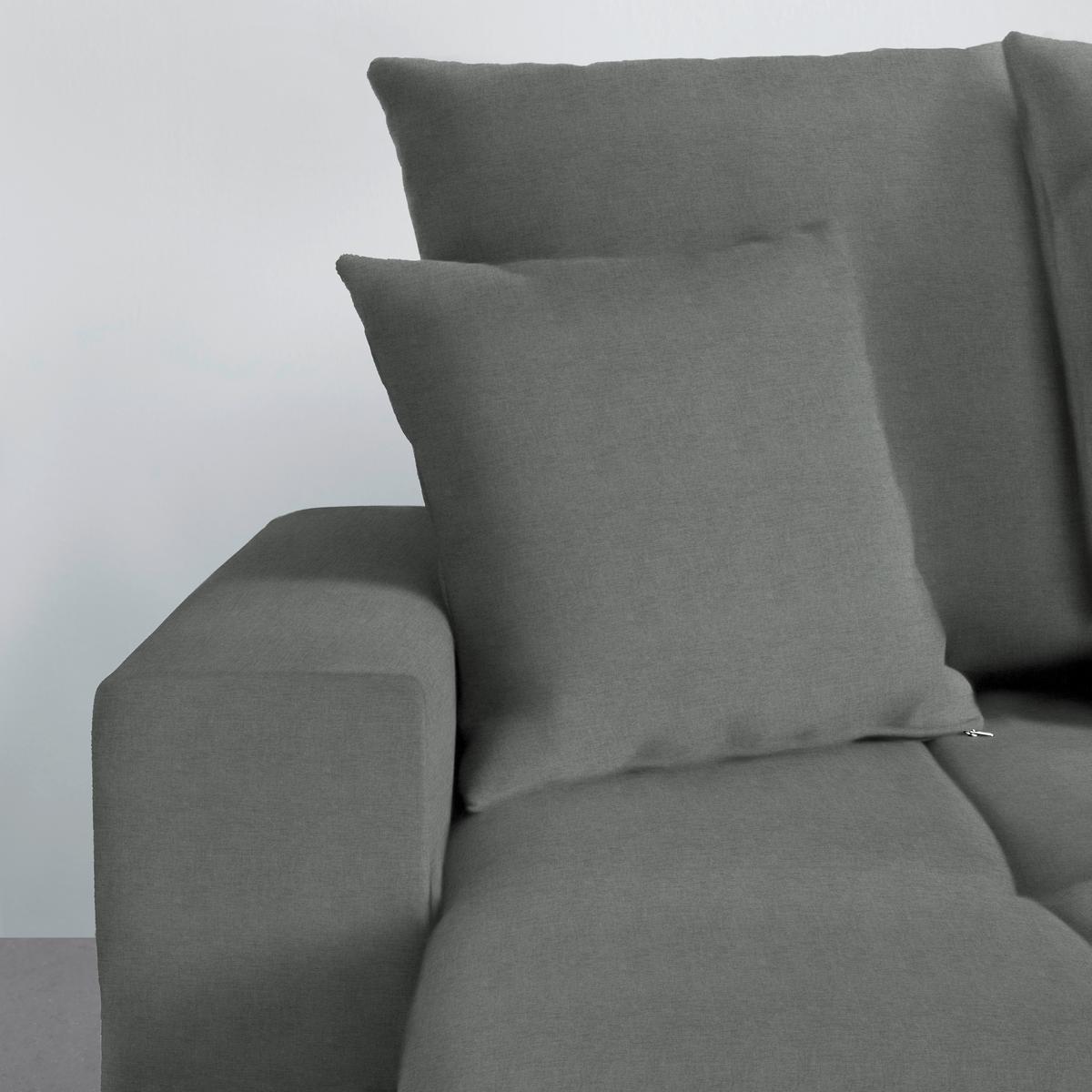 Ecksofa Alatri Graphitfarben - Graphitfarben/Schwarz, Modern, Kunststoff/Textil (289/90/176cm) - Based