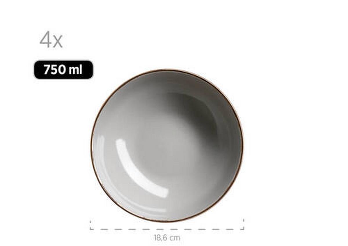 KOMBISERVICE 931627 POSTSICHER GRAU - Grau, Basics, Keramik (34/31,5/32cm) - Mäser