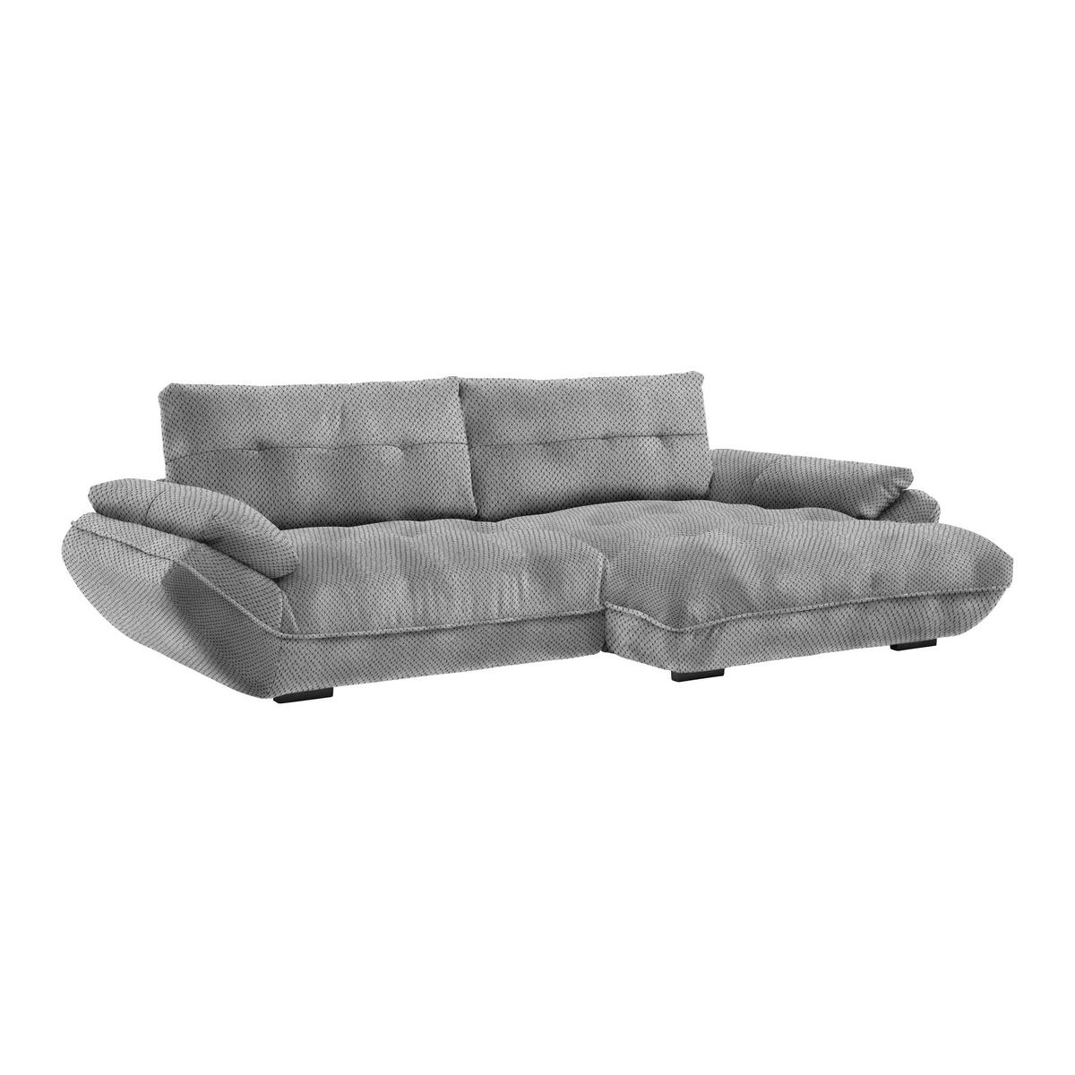 Wohnlandschaft Vivo Grau - Schwarz/Grau, MODERN, Kunststoff/Textil (317/63/179cm) - Premium Living