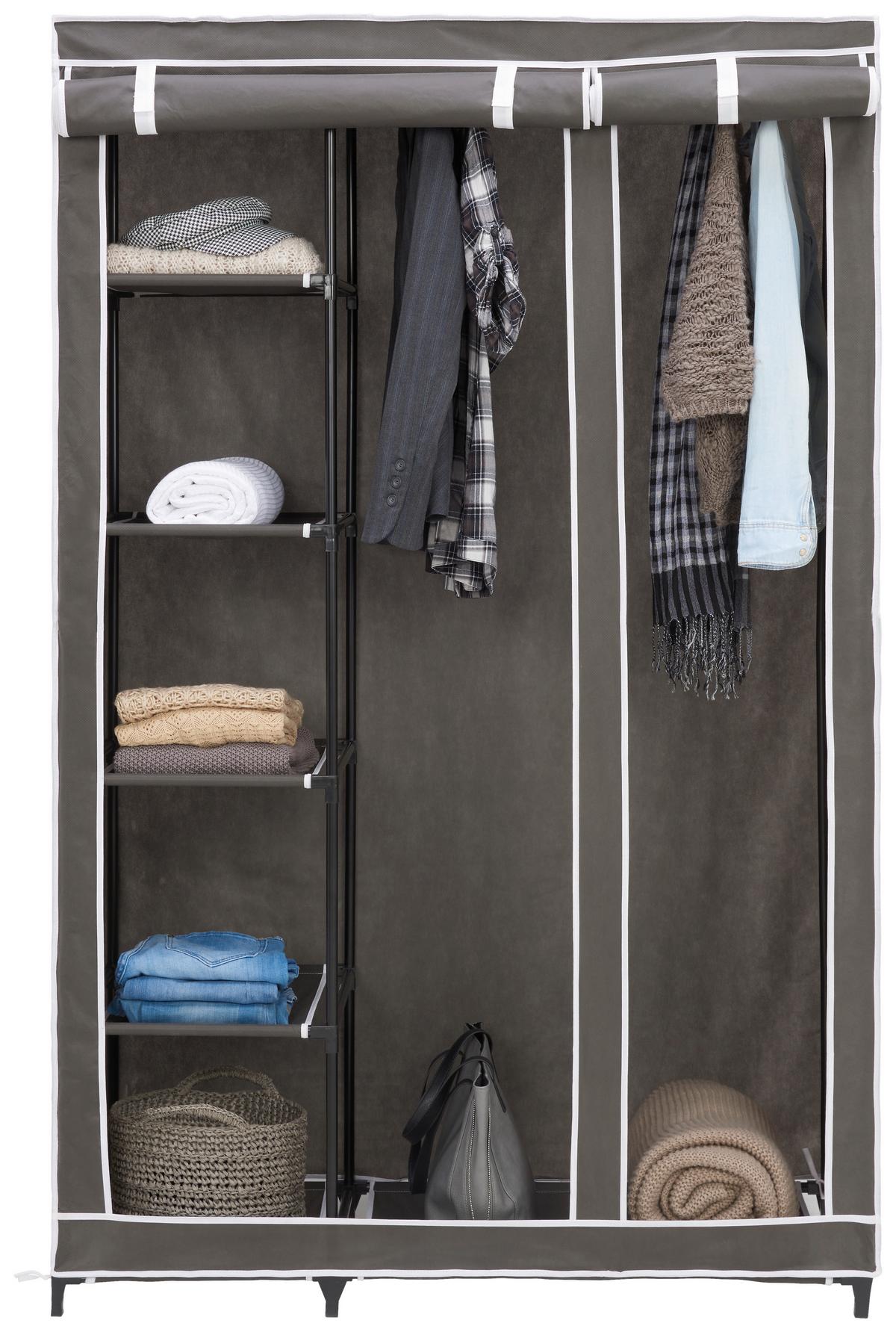 SZAFA MATERIAŁOWA JACK - szary, Basics, tworzywo sztuczne/metal (110/178/46cm) - Carryhome