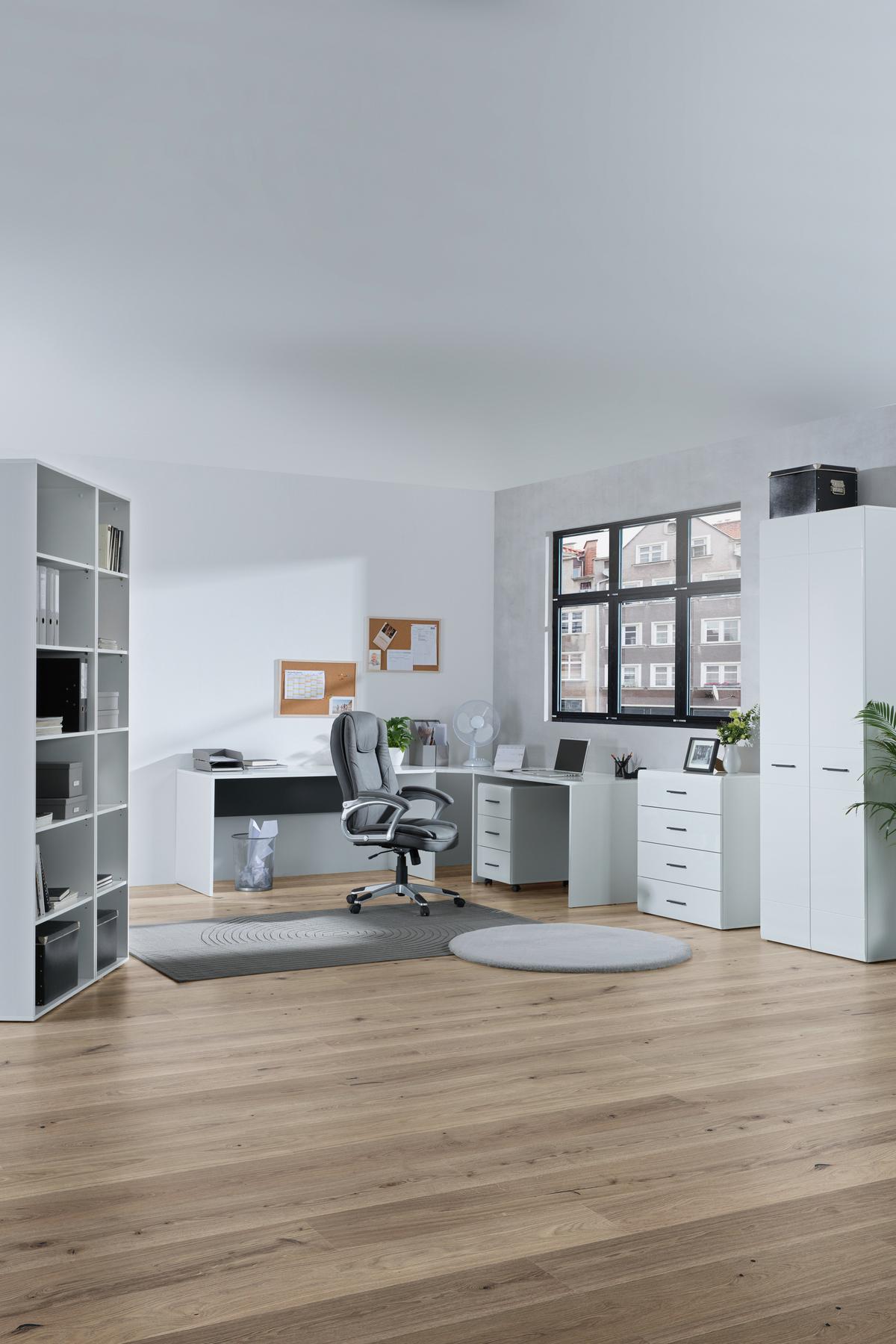 REGAŁ AVANTI - antracytowy/biały, Basics, materiał drewnopochodny/tworzywo sztuczne (75/103,8/40cm) - MID.YOU