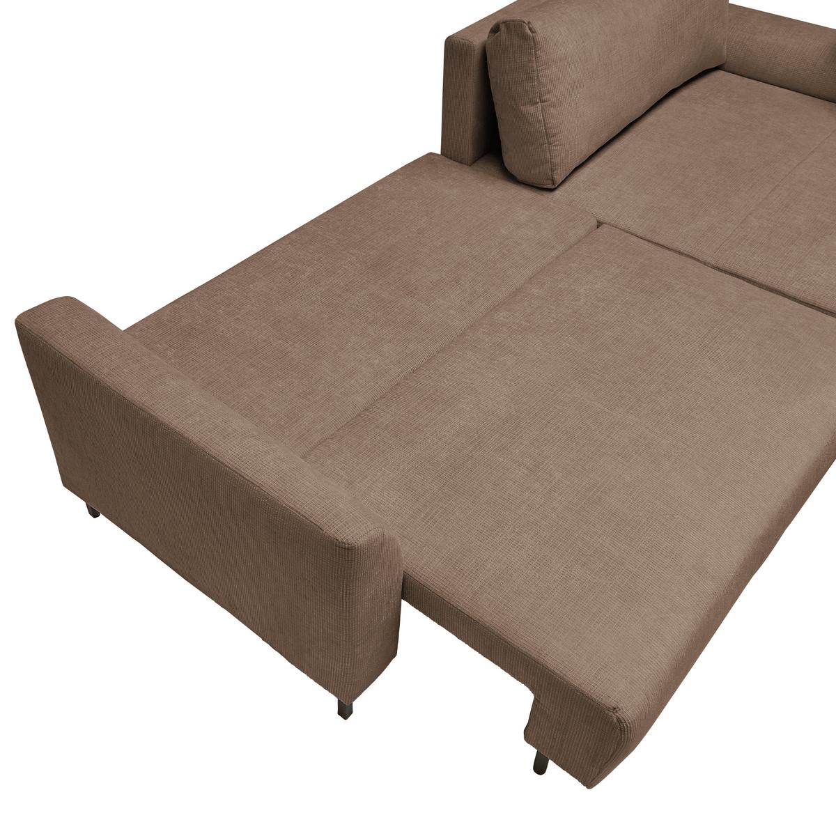 Ecksofa Integra Cappuccino - Schwarz/Cappuccino, Textil/Metall (294/81-93/170cm) - Mömax