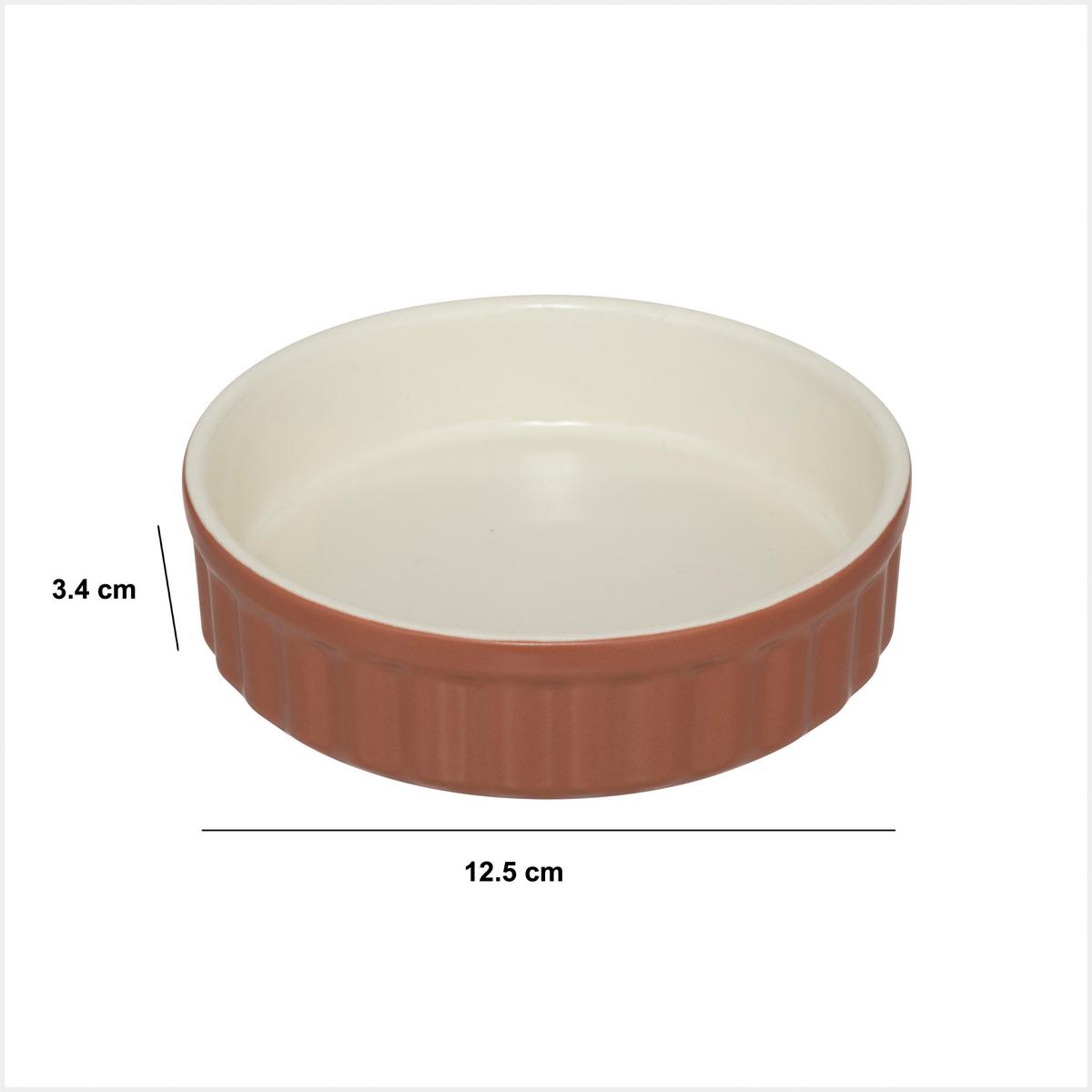 Posuda Za Pečenje Ekin - bijela/smeđa, Basics, keramika (12,5/3,4cm)