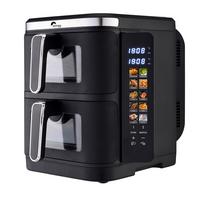 HEISSLUFTFRITTEUSE OHM-FRY-5502AIR - Schwarz, Kunststoff (44.5/27.9/35.2cm)