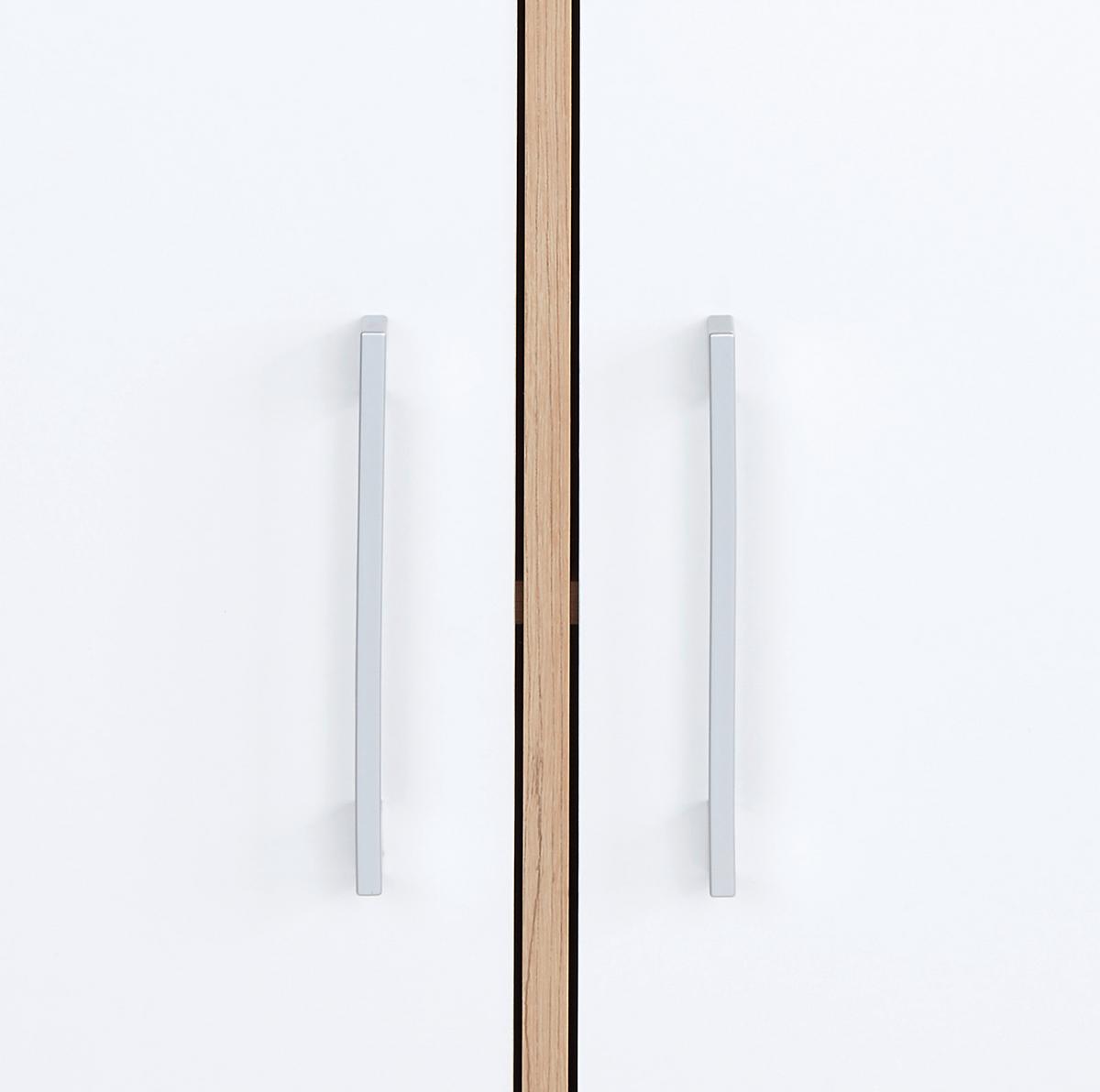 Komoda Box - bijela/boje hrasta, Moderno, drvni materijal/plastika (99/85/40cm) - Modern Living