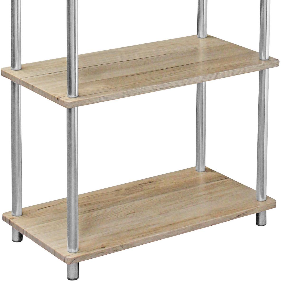 Regal Timilli 2, Barva Hrasta - barve kroma/barve hrasta, Moderno, kovina/leseni material (60/110/30cm)