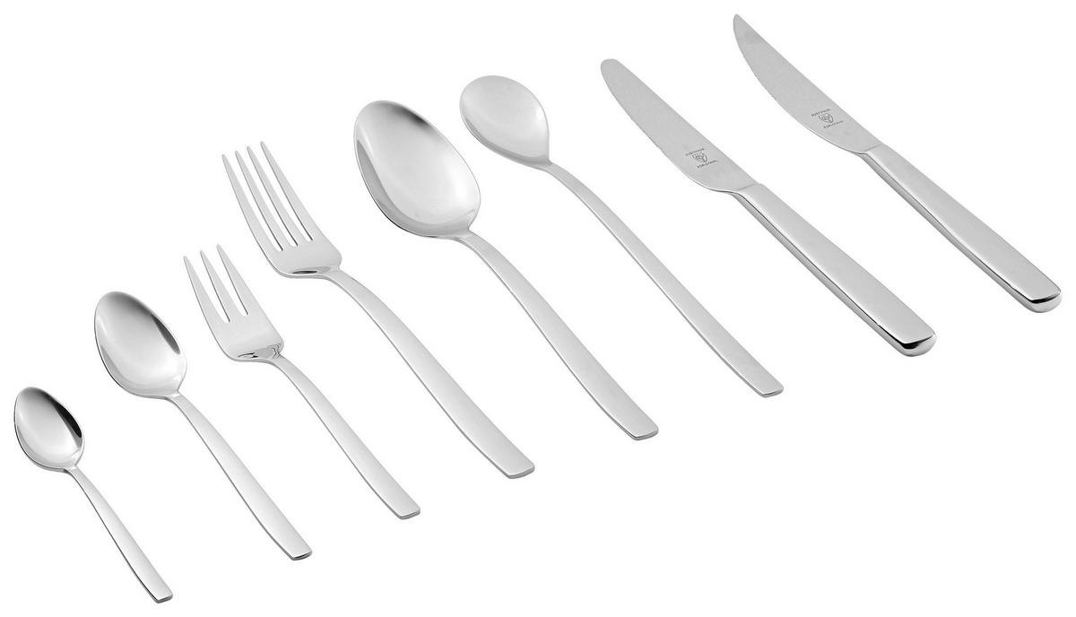 ZESTAW SZTUĆCÓW 648-640 - kolor stalowy, Basics, metal (50,2/39,5/6,1cm) - Justinus