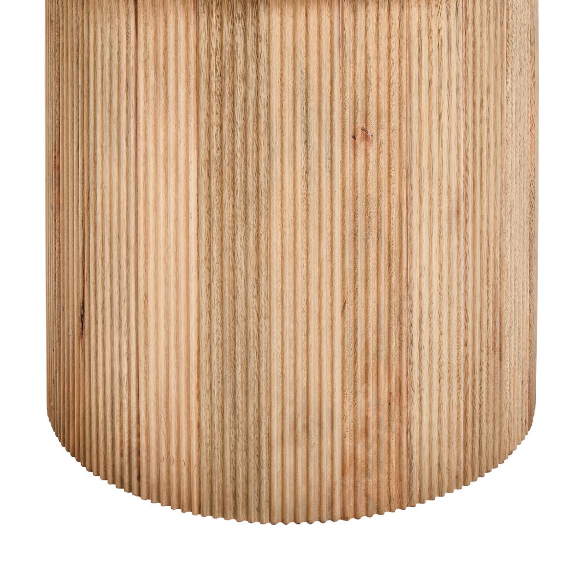 STOLIK KAWOWY WIESIO - kolor naturalny/czarny, Design, kamień/drewno (60/60/45cm) - Livetastic
