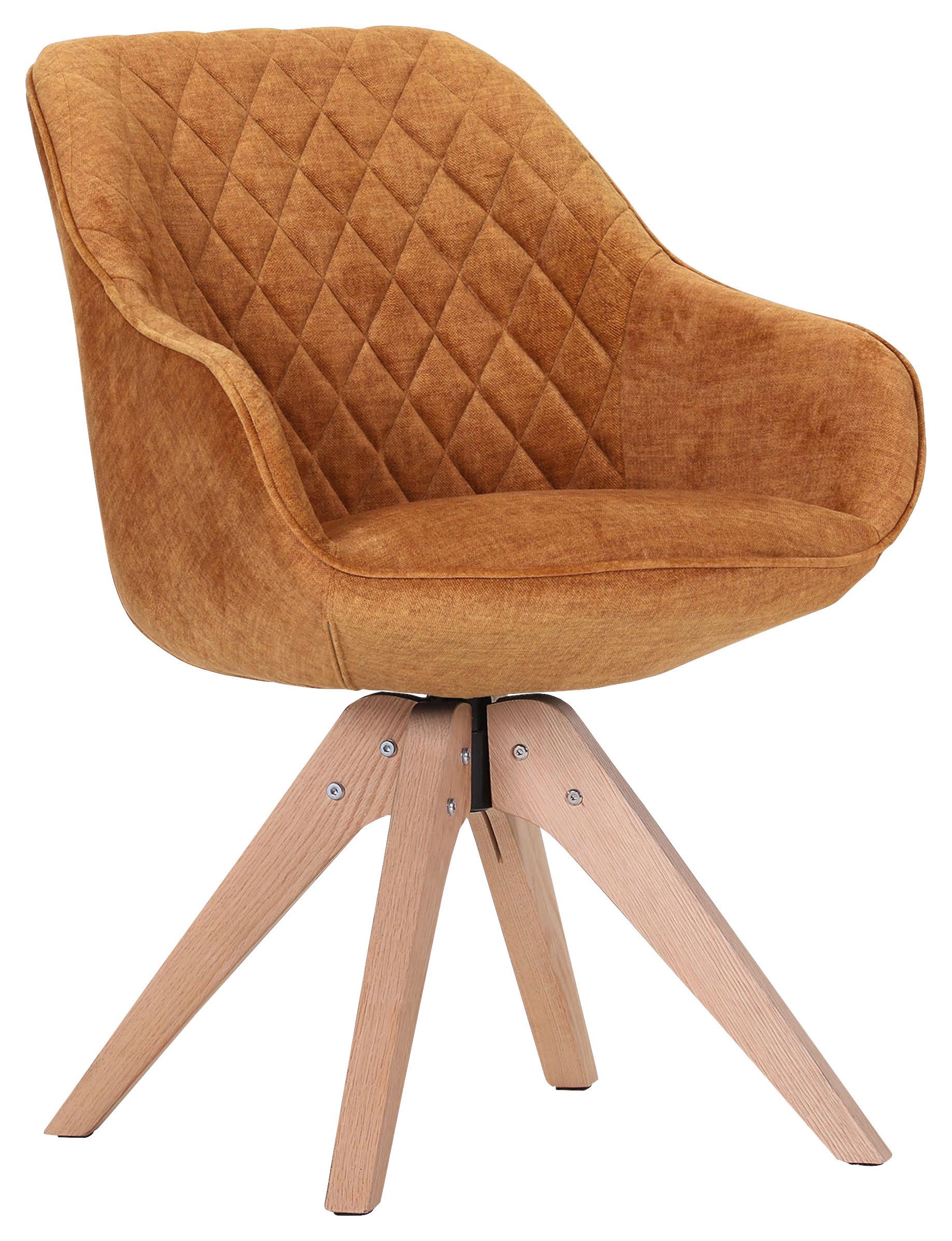 KRZESŁO Z PODŁOKIETNIKAMI COOL - czarny/curry, Lifestyle, tkanina/drewno (60/83/65cm) - Landscape